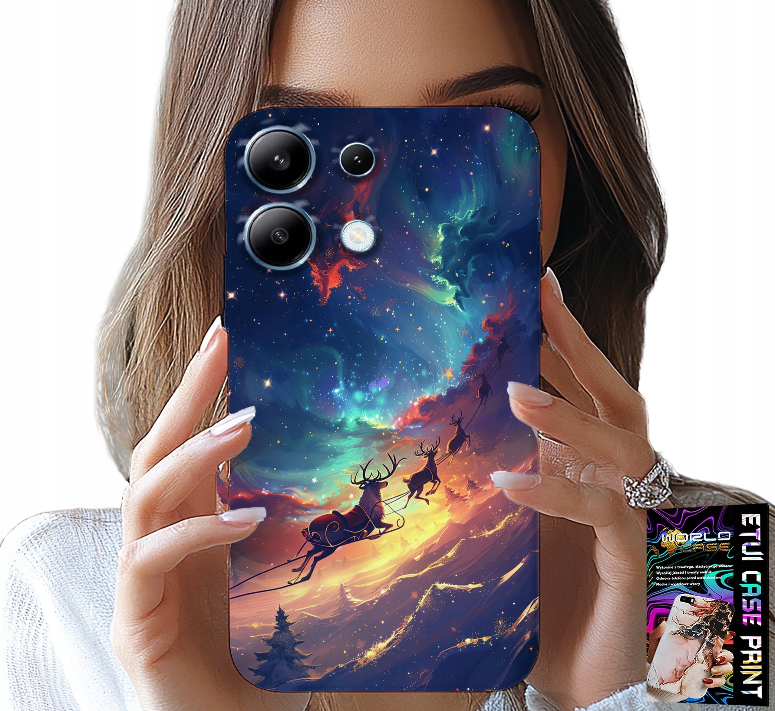 ETUI DO XIAOMI NOTE 14S - RENIFEREK SŁODKI RENIFER ŚWIĄTECZNY WZÓR