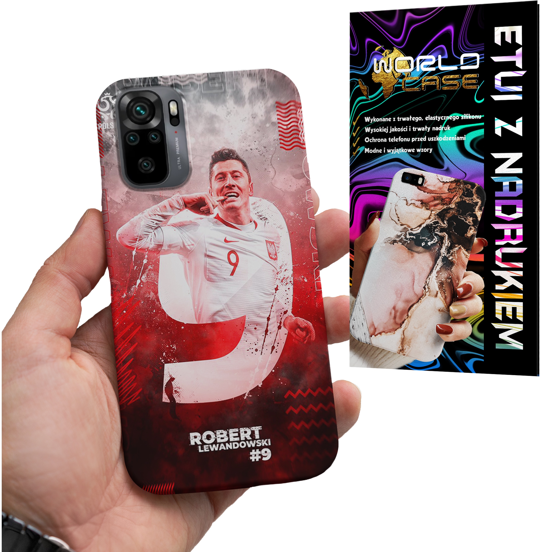 ETUI CASE DO XIAOMI NOTE 10 10s - FC BARCELONA LEWANDOWSKI PIŁKARSKIE WZORY