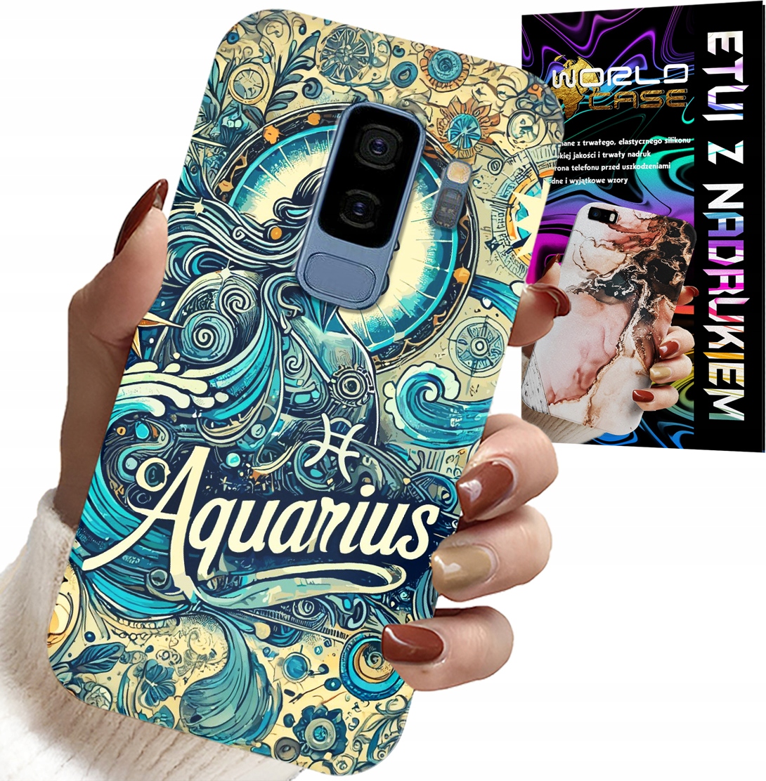 ETUI DO SAMSUNG GALAXY S9 PLUS - ZNAK ZODIAKU, WODNIK, ASTRONOMIA PLECKI