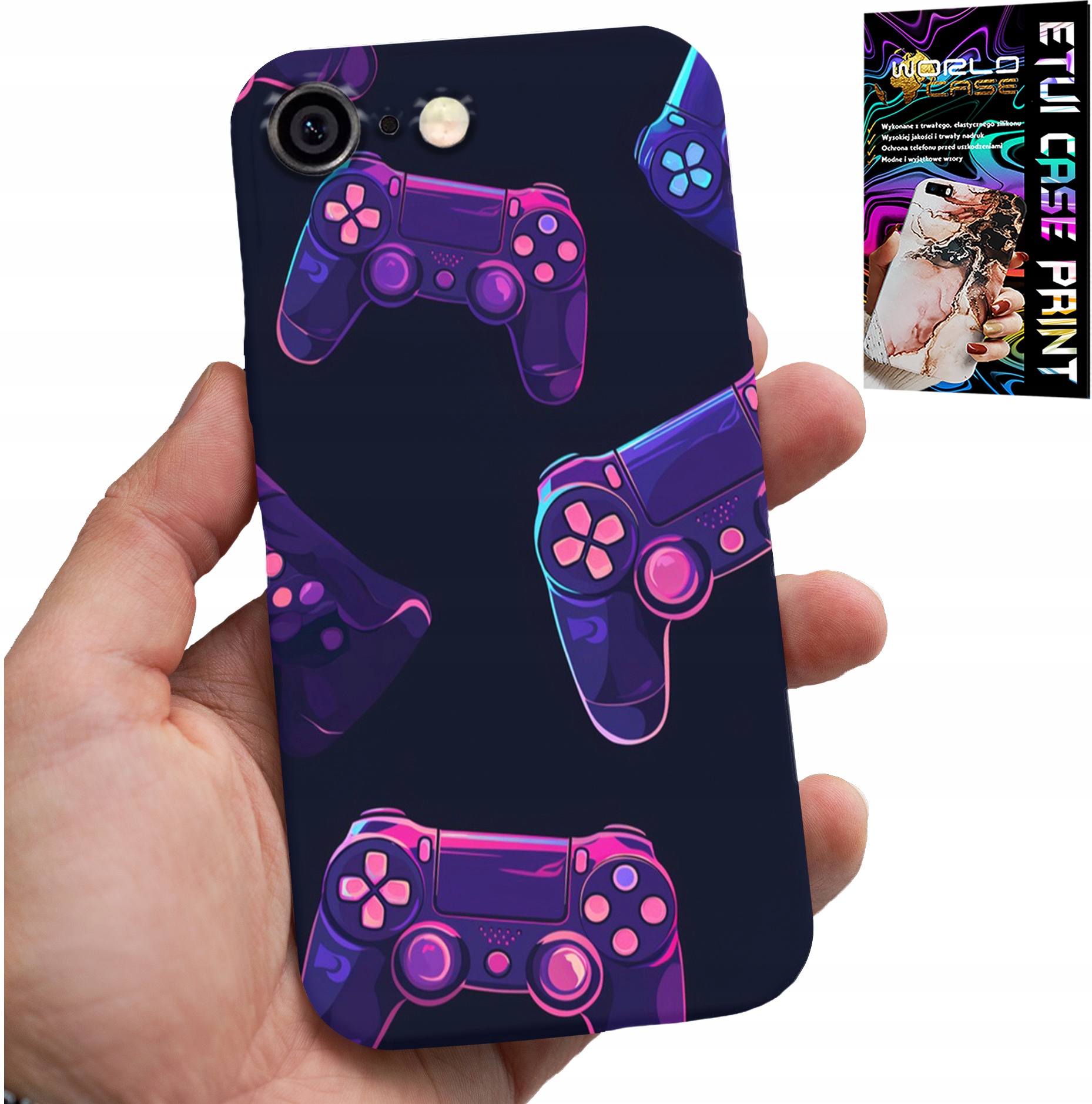 ETUI DO IPHONE ( 6 PLUS ) - CASE DLA GRACZA, WZORY Z GIER + SZKŁO