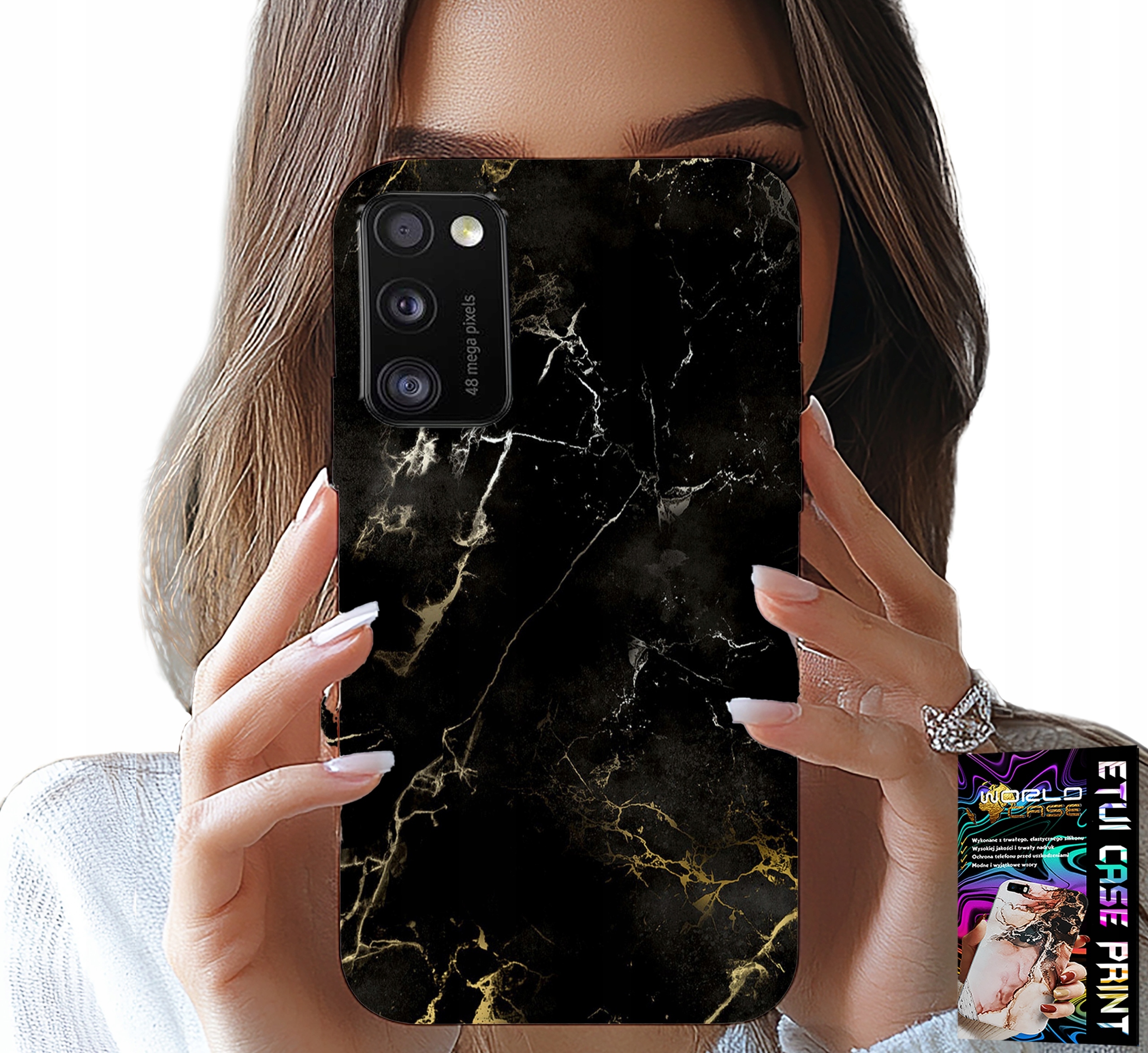 ETUI DO SAMSUNG GALAXY A41 - KAMIENNE ELEGANCKIE WZORY FUTERAŁ CASE