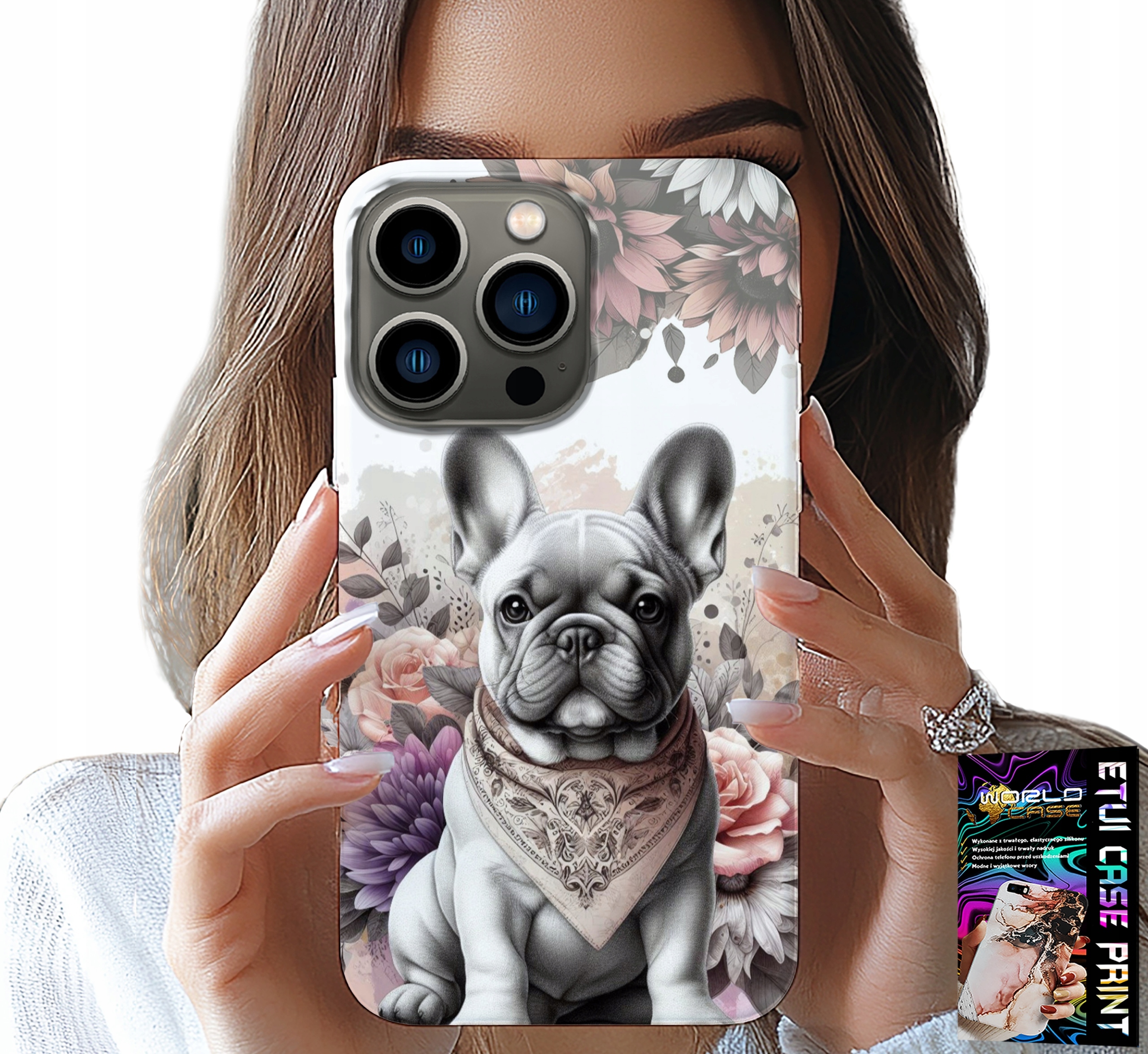 ETUI DO IPHONE 14 PRO - BULDOG BULDOGI PIESKI RASY PSÓW PLECKI