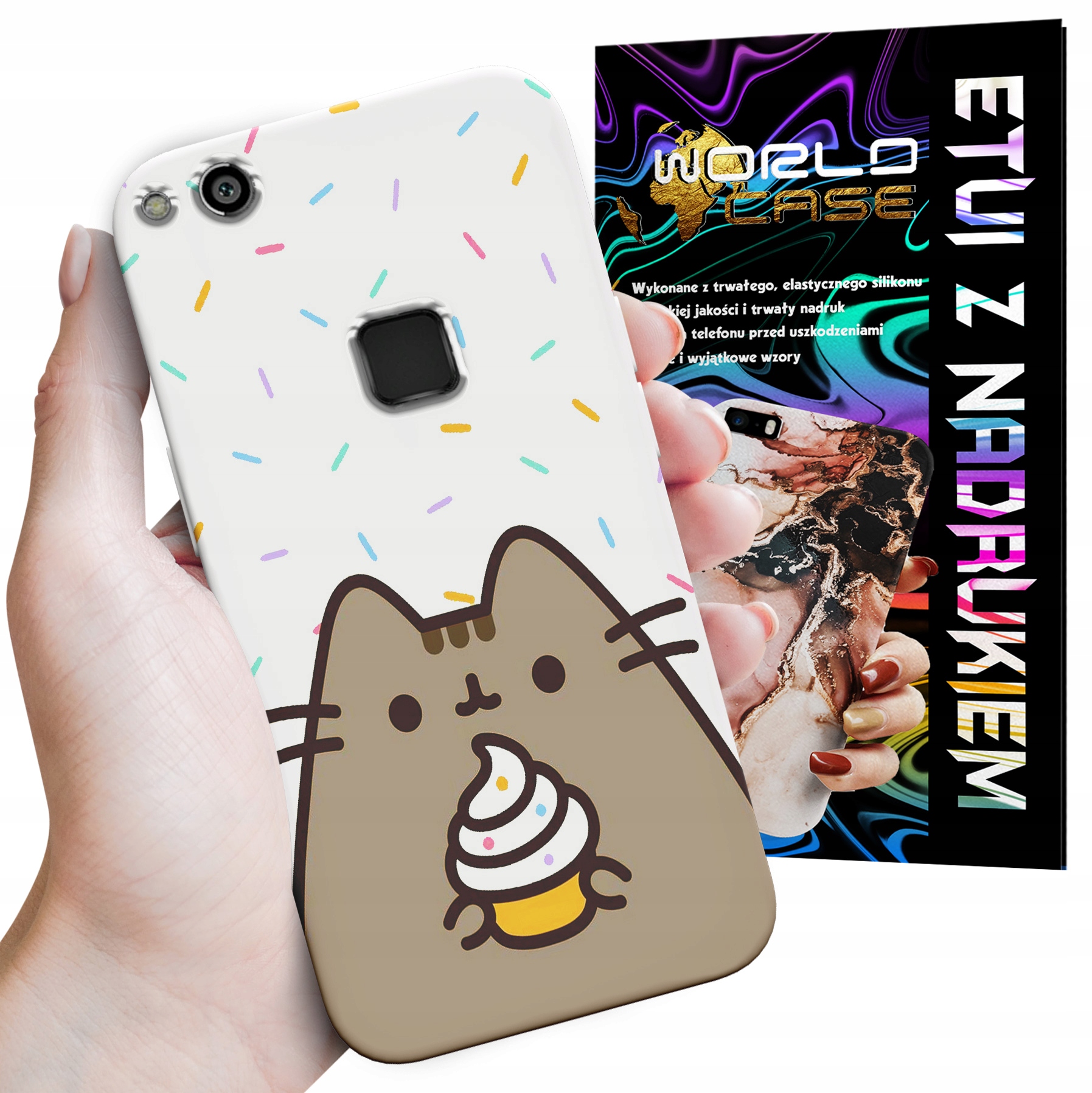 ETUI CASE DO HUAWEI P10 LITE - SŁODKI KOTEK KOT OBUDOWA PLECKI