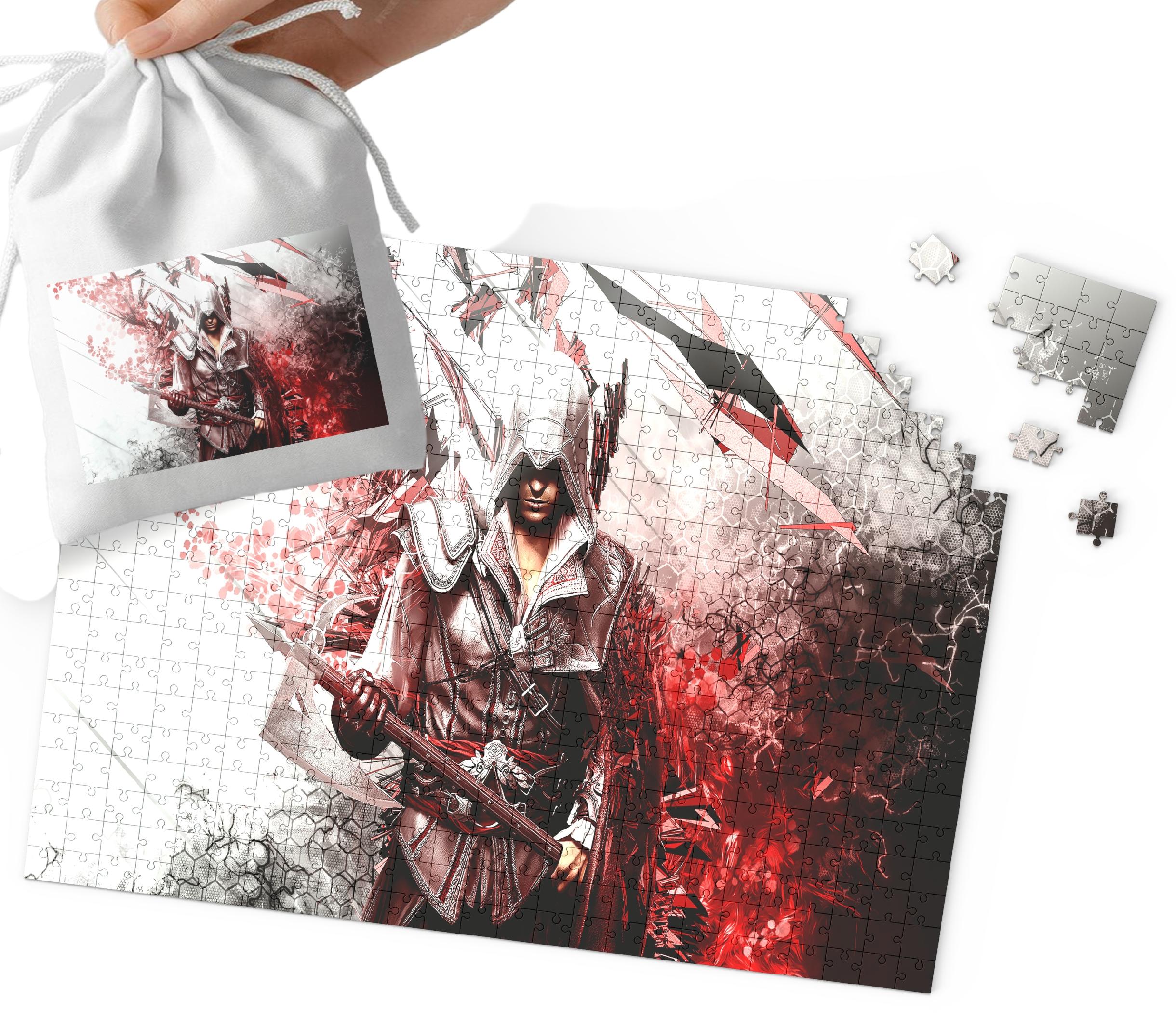 PUZZLE - ASSASIN WZORY Z BAJEK I GIER PREZENT DLA DZIECI 24el + WORECZEK