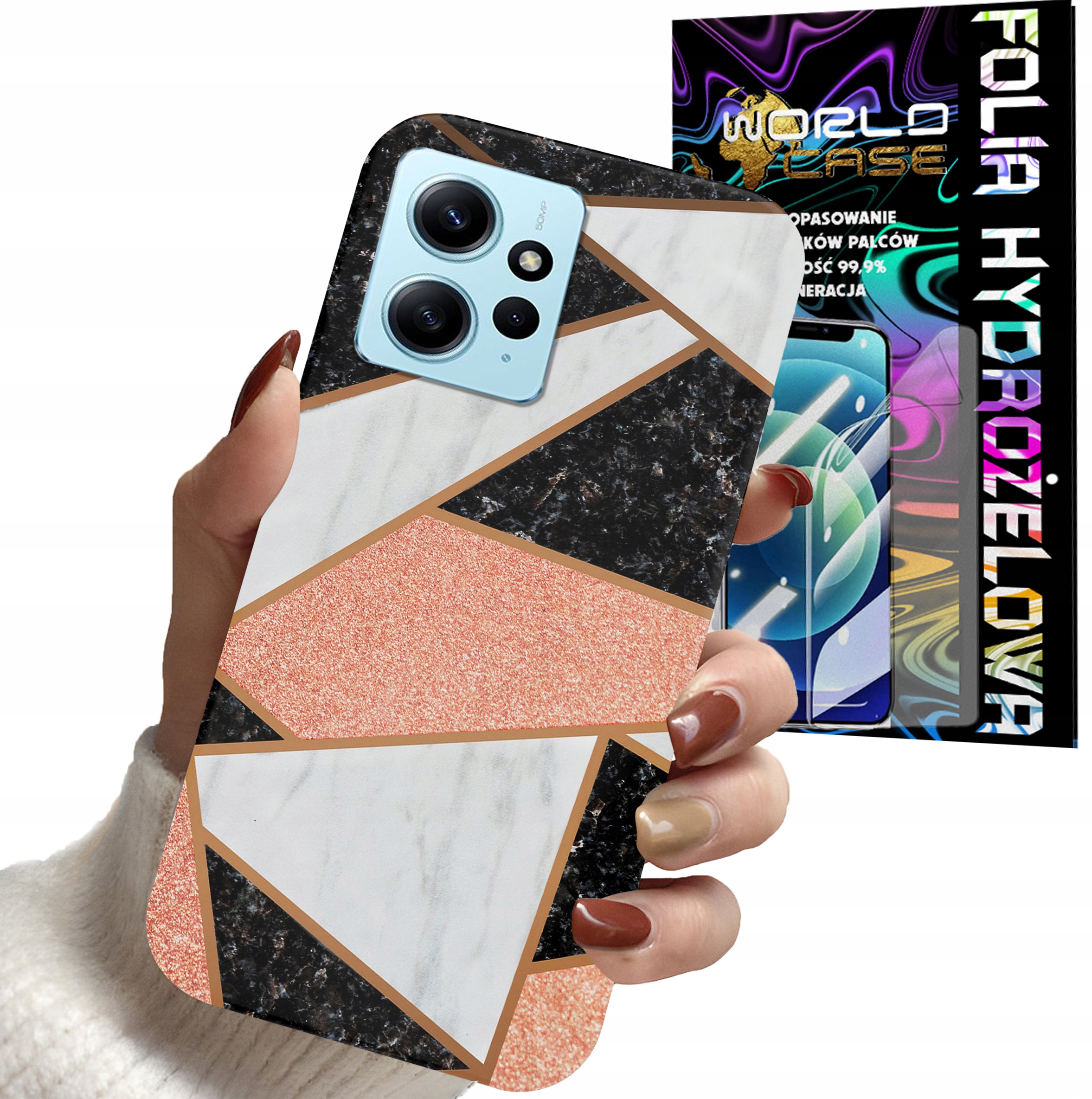 ETUI CASE DO XIAOMI NOTE 12S 4G - GEOMETRYCZNE WZORY DLA KOBIET PLE + FOLIA