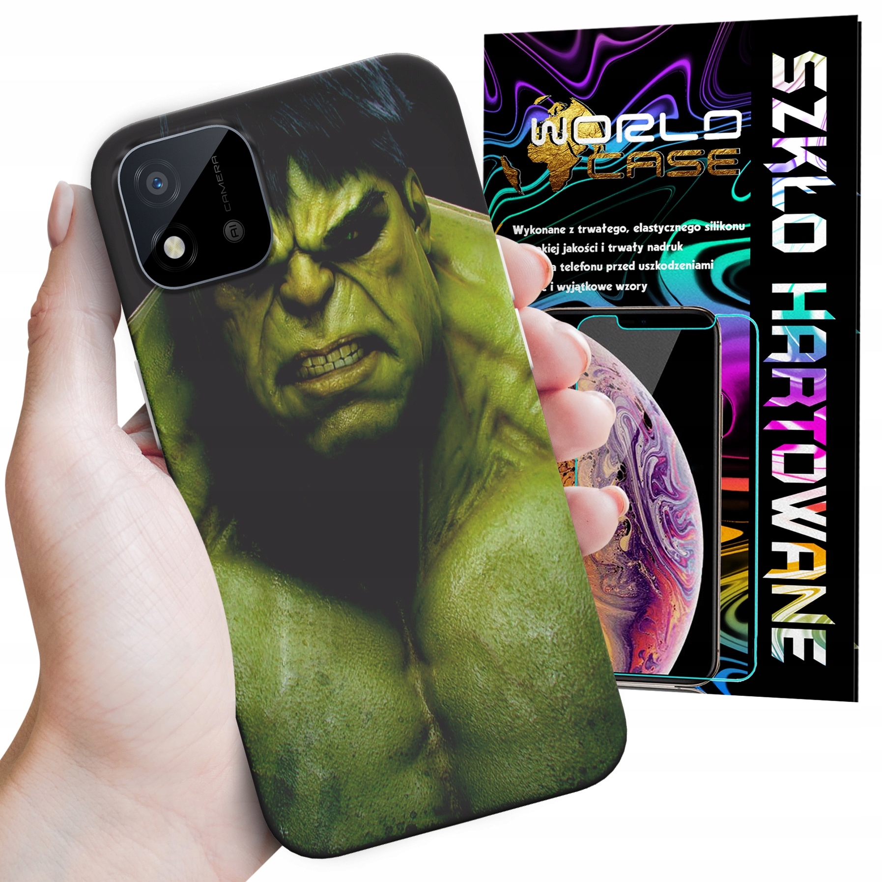 ETUI DO REALME C11 2021 - HULK AVENGERS SPIDERMAN MARVEL + SZKŁO