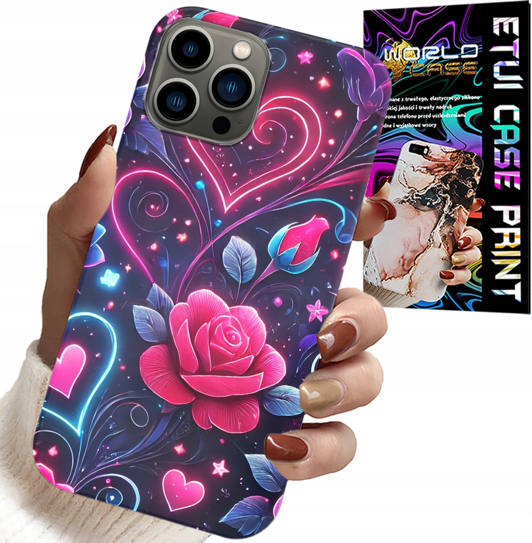 ETUI DO IPHONE 12 PRO MAX - SERCE, RÓŻA, NASTOLETNIE CASE + SZKŁO