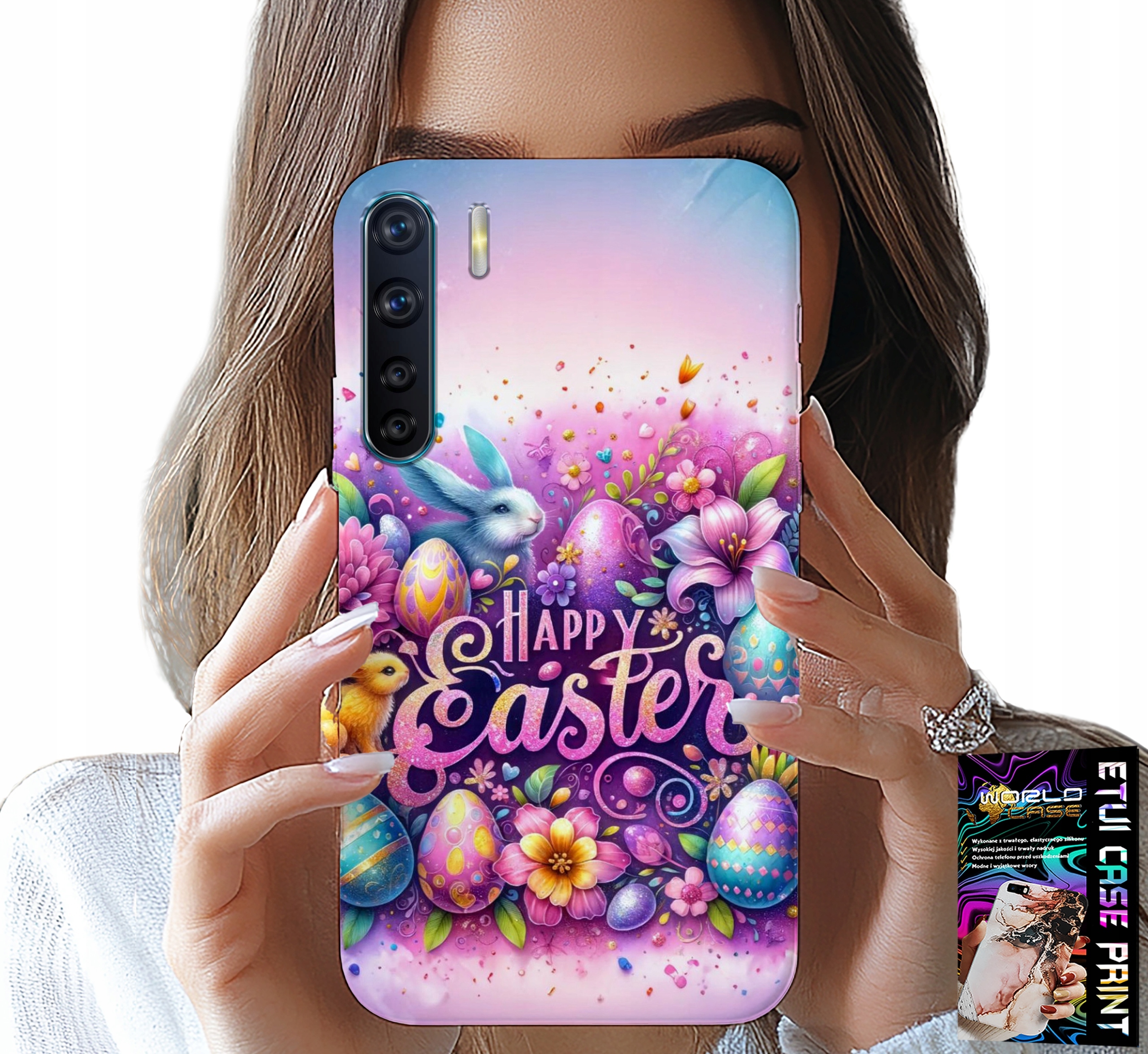 ETUI DO OPPO A91 - WESOŁEGO JAJKA, WIELKANOC, PISANKI JAJKA