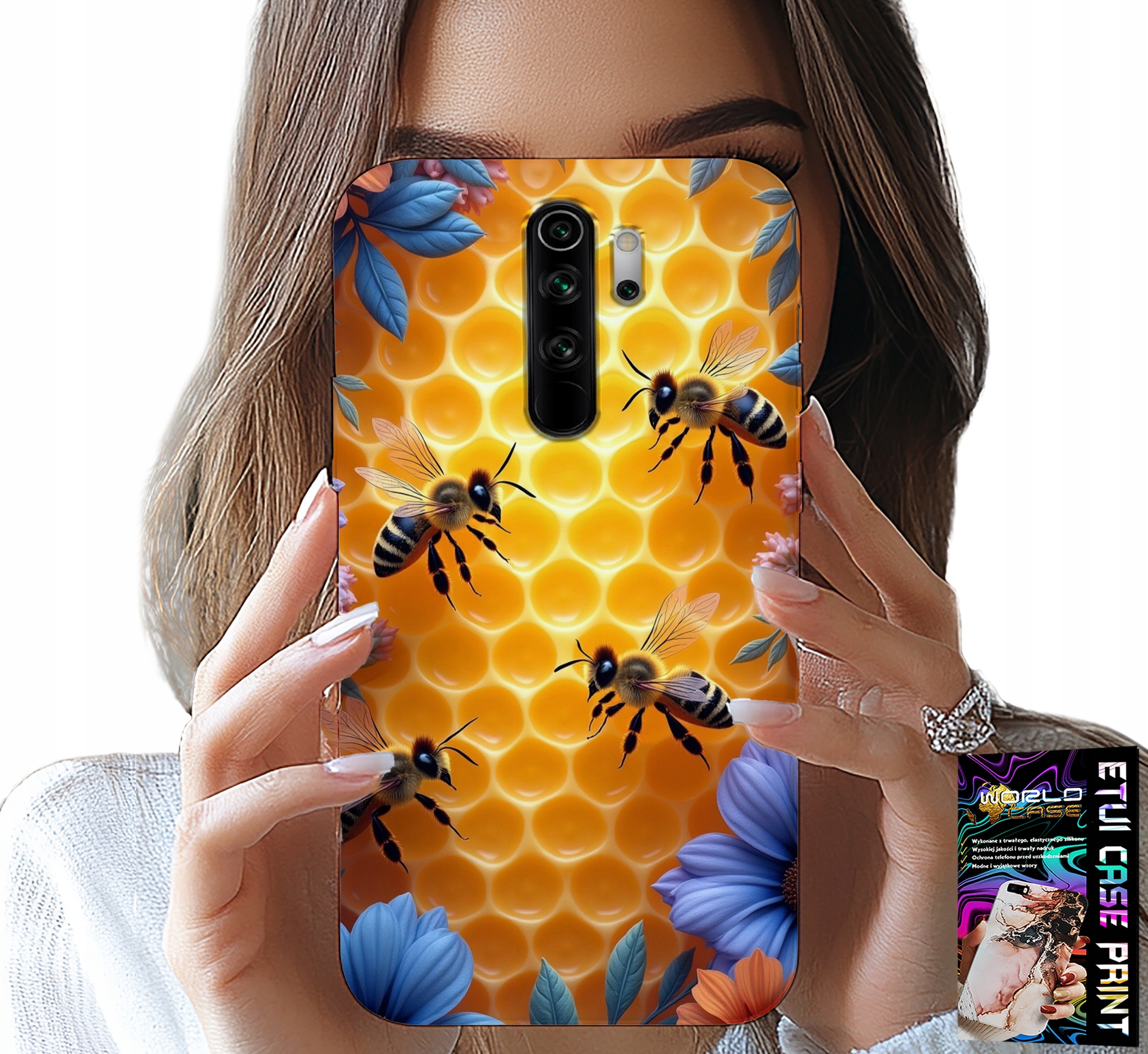 ETUI DO XIAOMI NOTE 8 PRO - PSZCZOŁY UL PLASTER MIODU PLECKI CASE