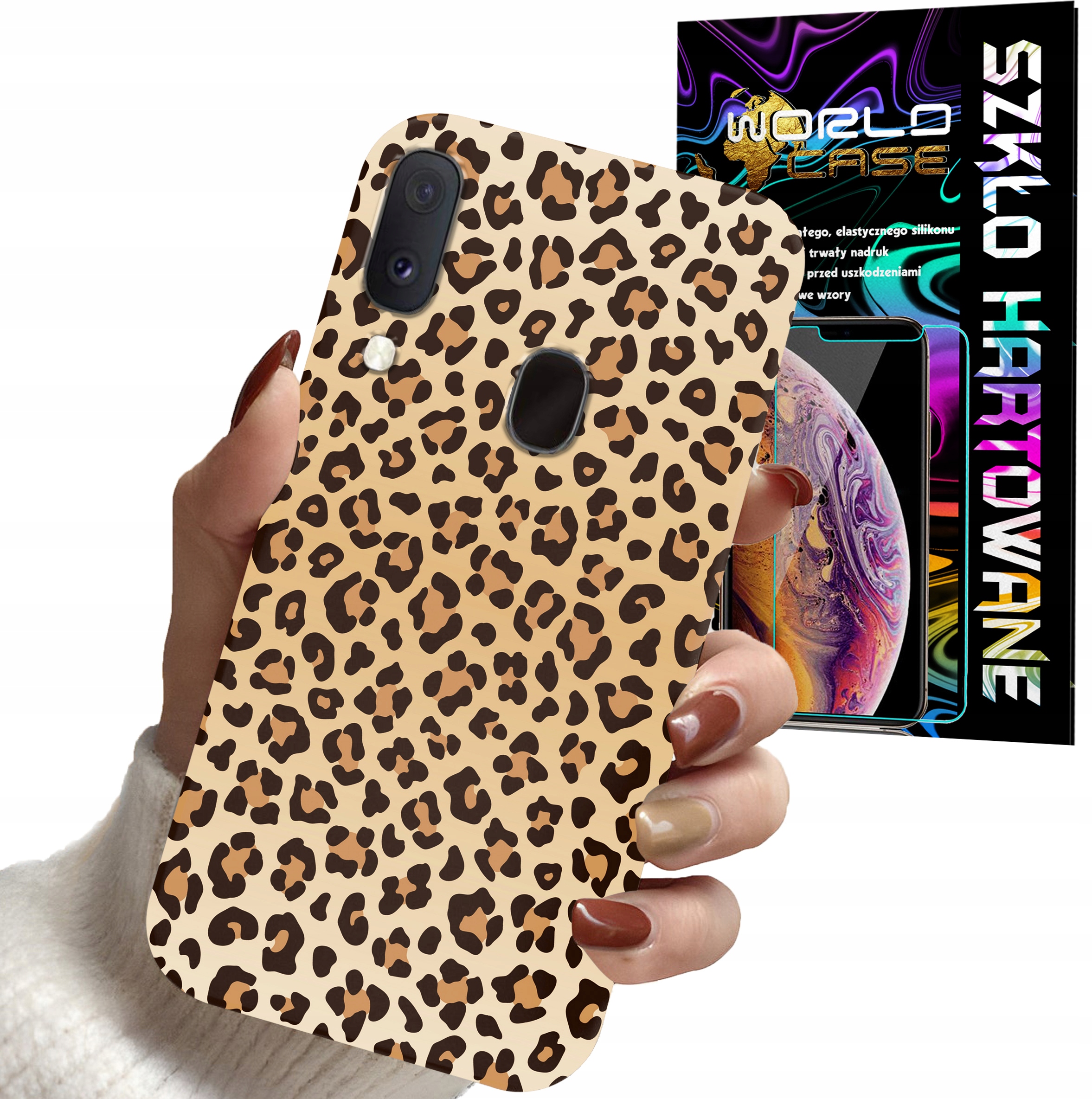 ETUI CASE DO SAMSUNG A20E - PANTERKA WZORKI MODNE WZORY DLA KOBIET + SZKŁO