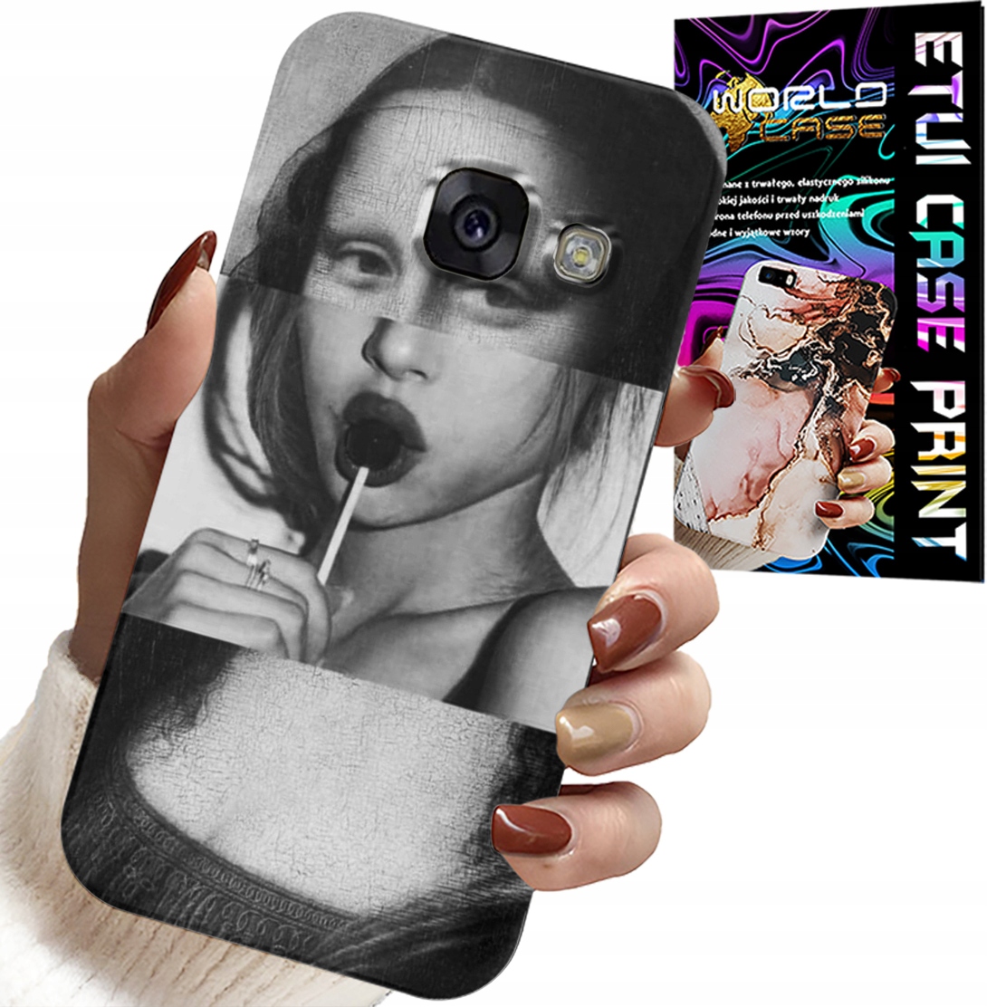 ETUI DO SAMSUNG A5 2017 - MONA LISA Z LIZAKIEM MODNE WZORY CASE