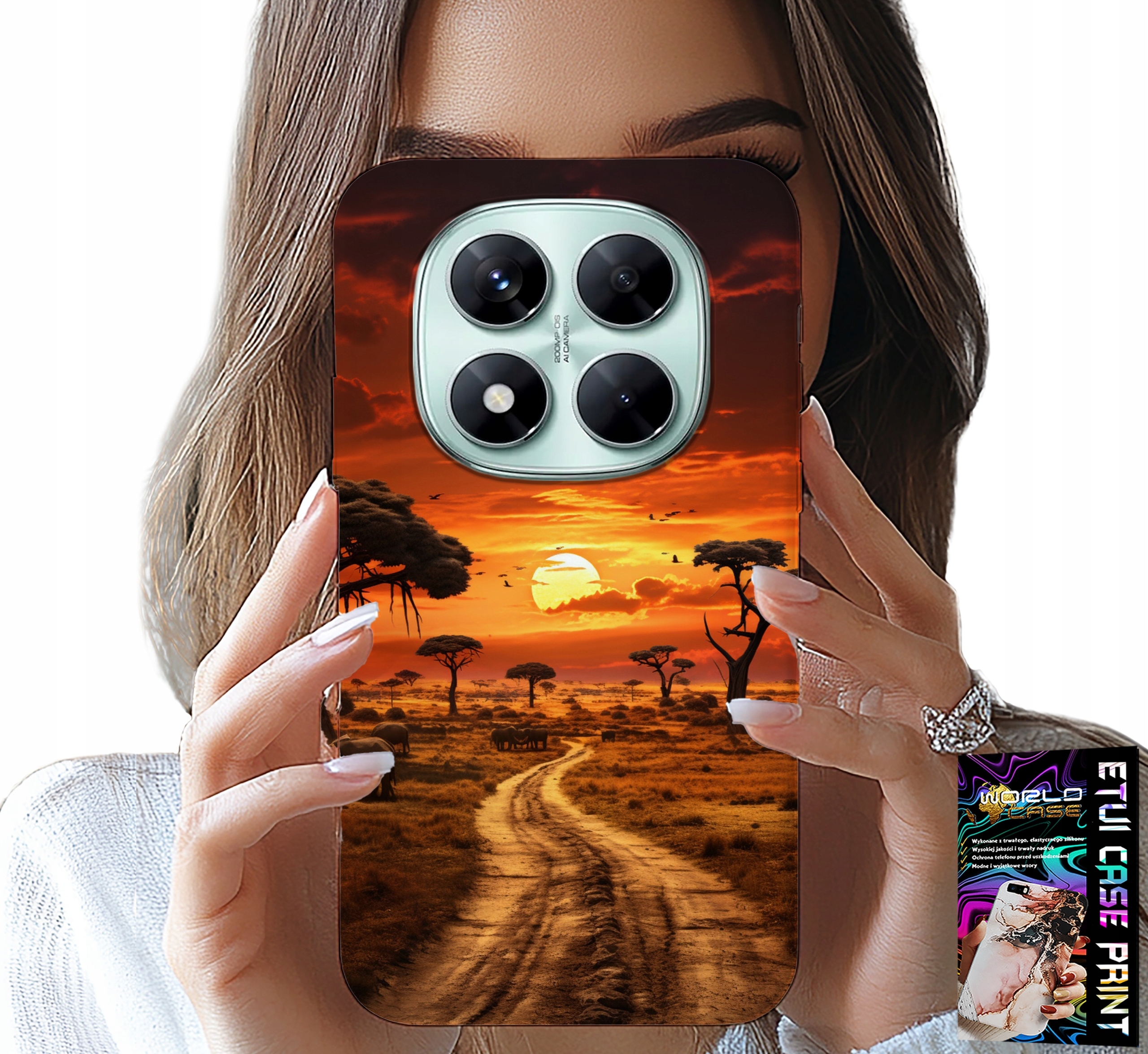 ETUI DO XIAOMI NOTE 14 PRO+ 5G - SAFARI AFRYKA ZACHÓD SŁOŃCA PIĘKNE WIDOK