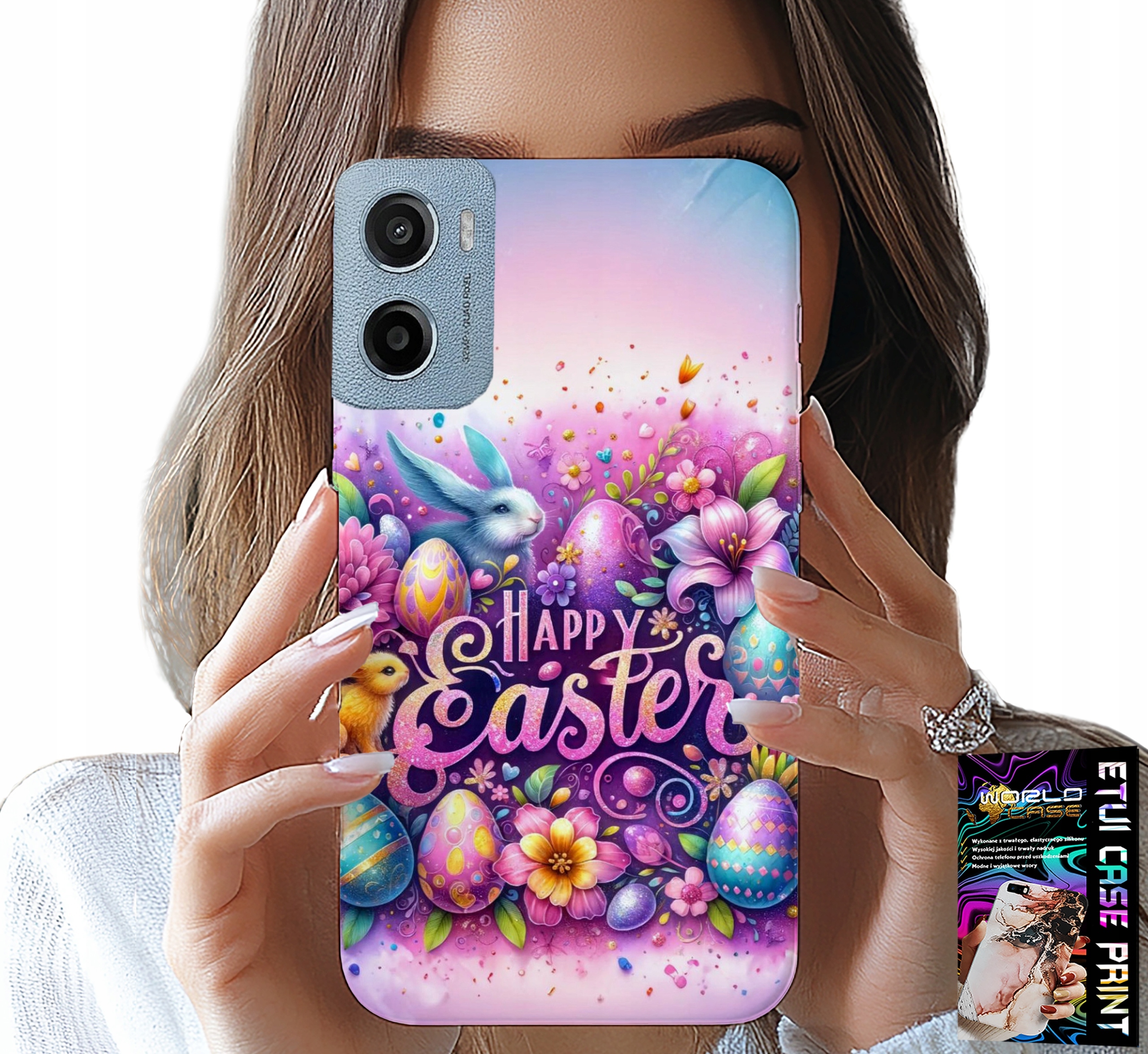 ETUI DO MOTOROLA E15 / G05 - WESOŁEGO JAJKA, WIELKANOC, PISANKI JAJKA
