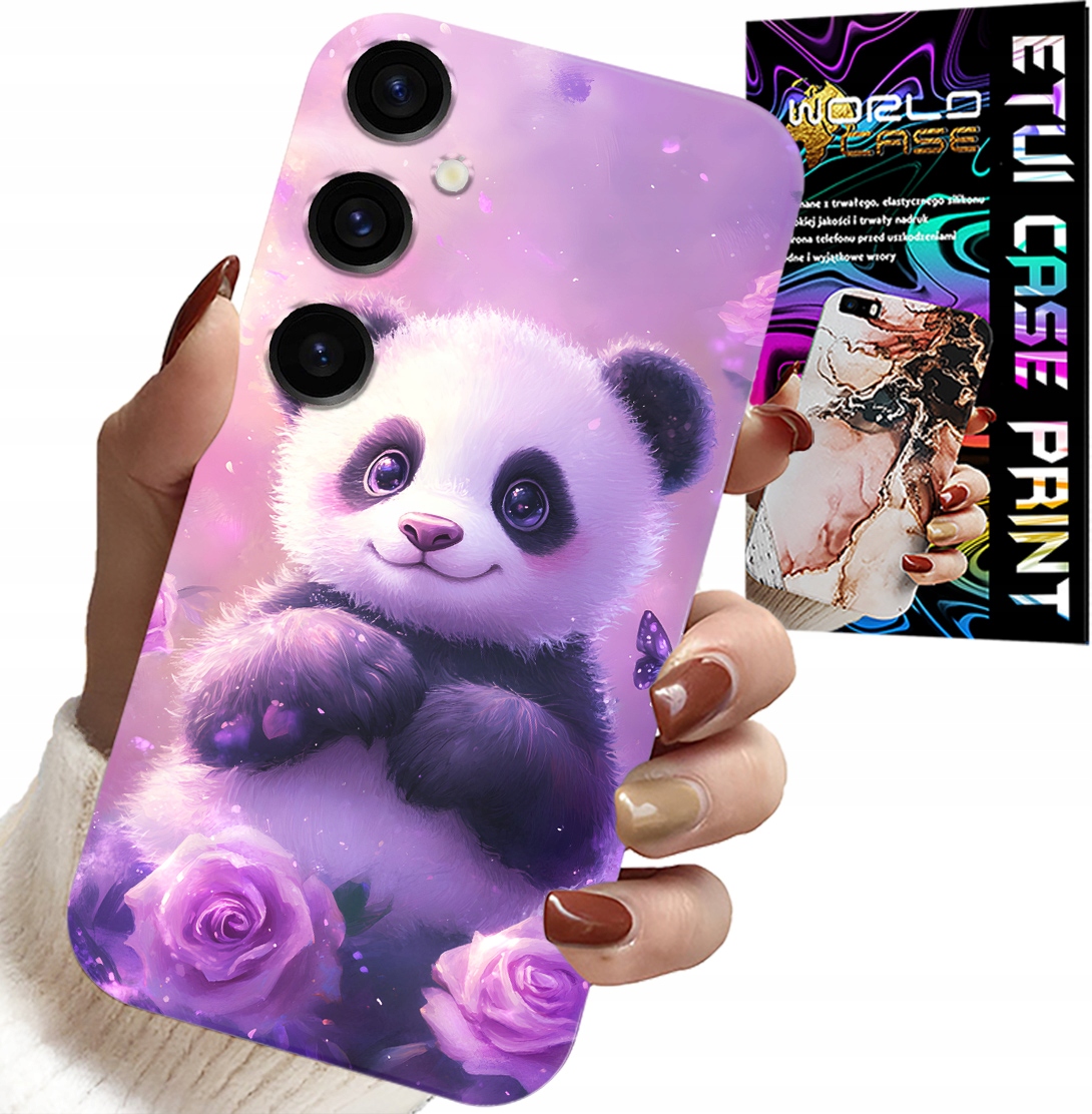 ETUI DO SAMSUNG GALAXY S24 - SŁODKA PANDA WZORY DLA DZIECI + SZKŁO