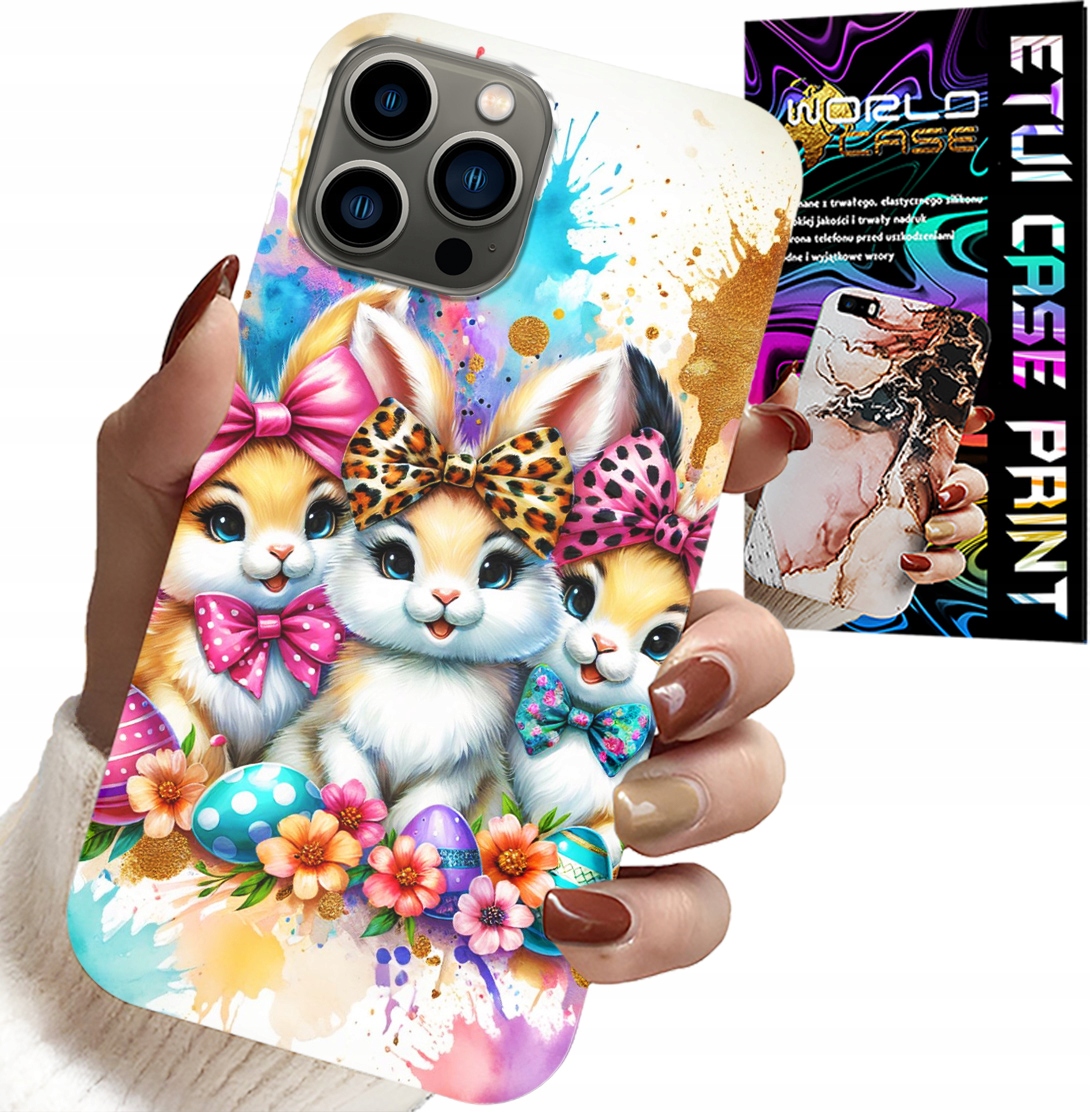 ETUI DO IPHONE 13 PRO MAX - KRÓLICZKI, ŚWIĄTECZNE, KRÓLIK, WIELKANOC