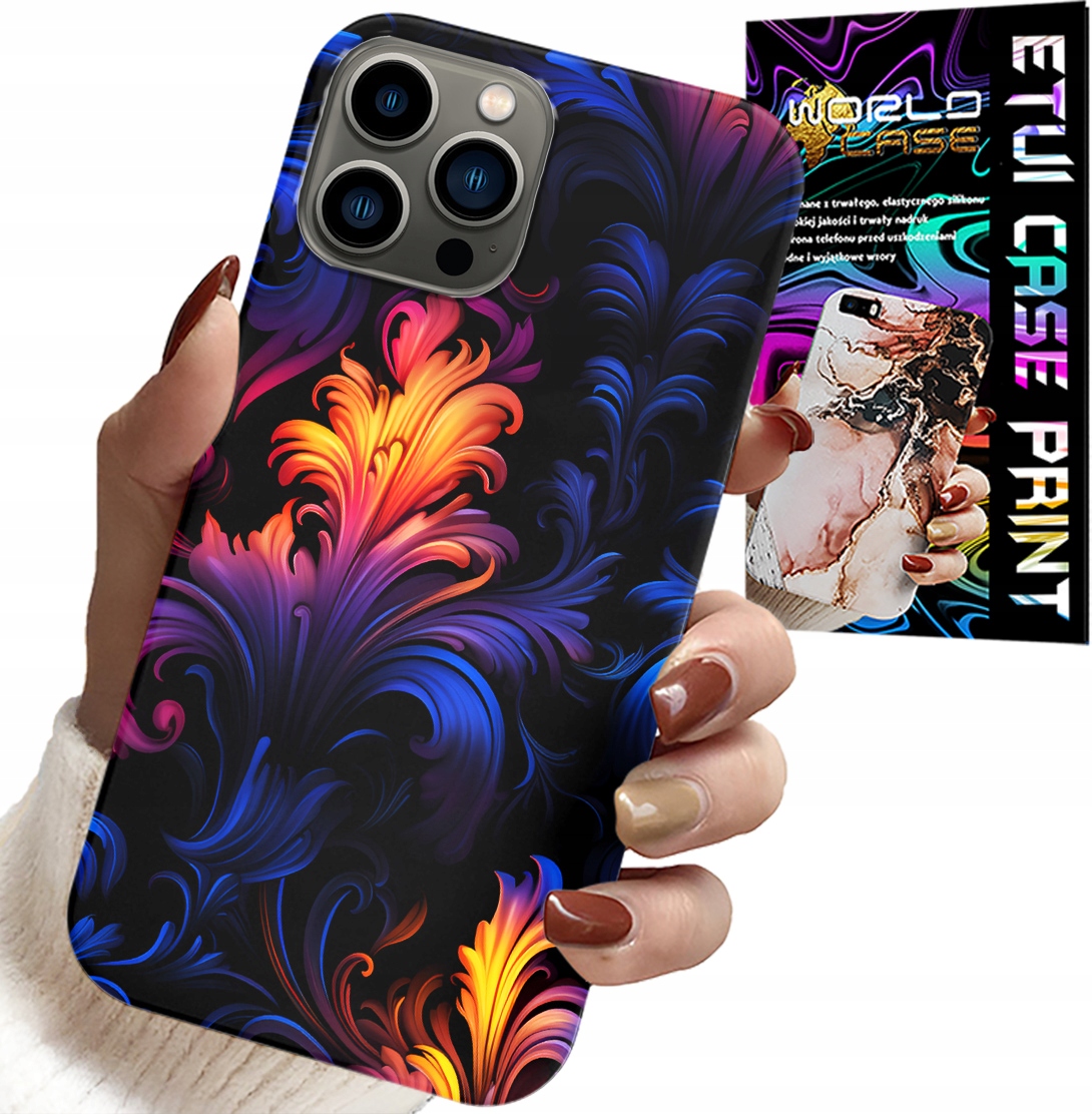 ETUI DO IPHONE 13 PRO MAX - ABSTRAKCYJNE KOLOROWE WZORY + FOLIA