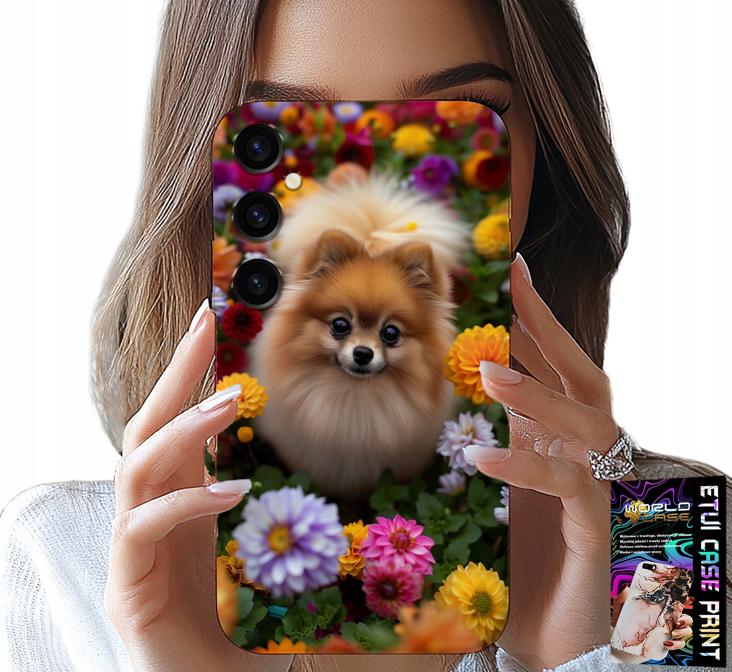 ETUI DO SAMSUNG GALAXY S24 - SŁODKI PIESEK, POMERANIAN CASE + SZKŁO