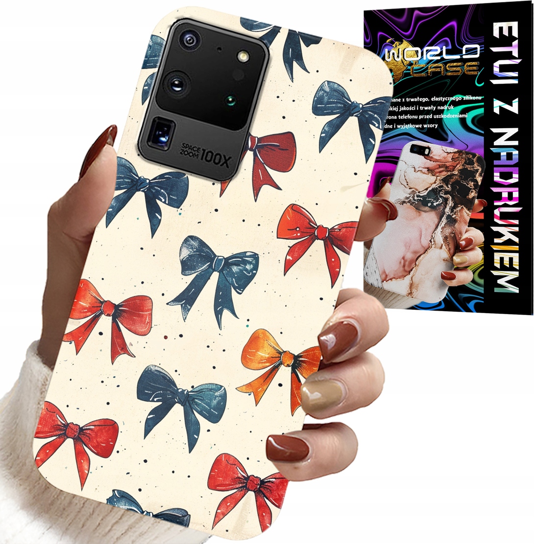 ETUI DO SAMSUNG GALAXY S20 Ultra - KOLOROWE WSTĄŻKI WSTĄŻKA MODNE WZORY