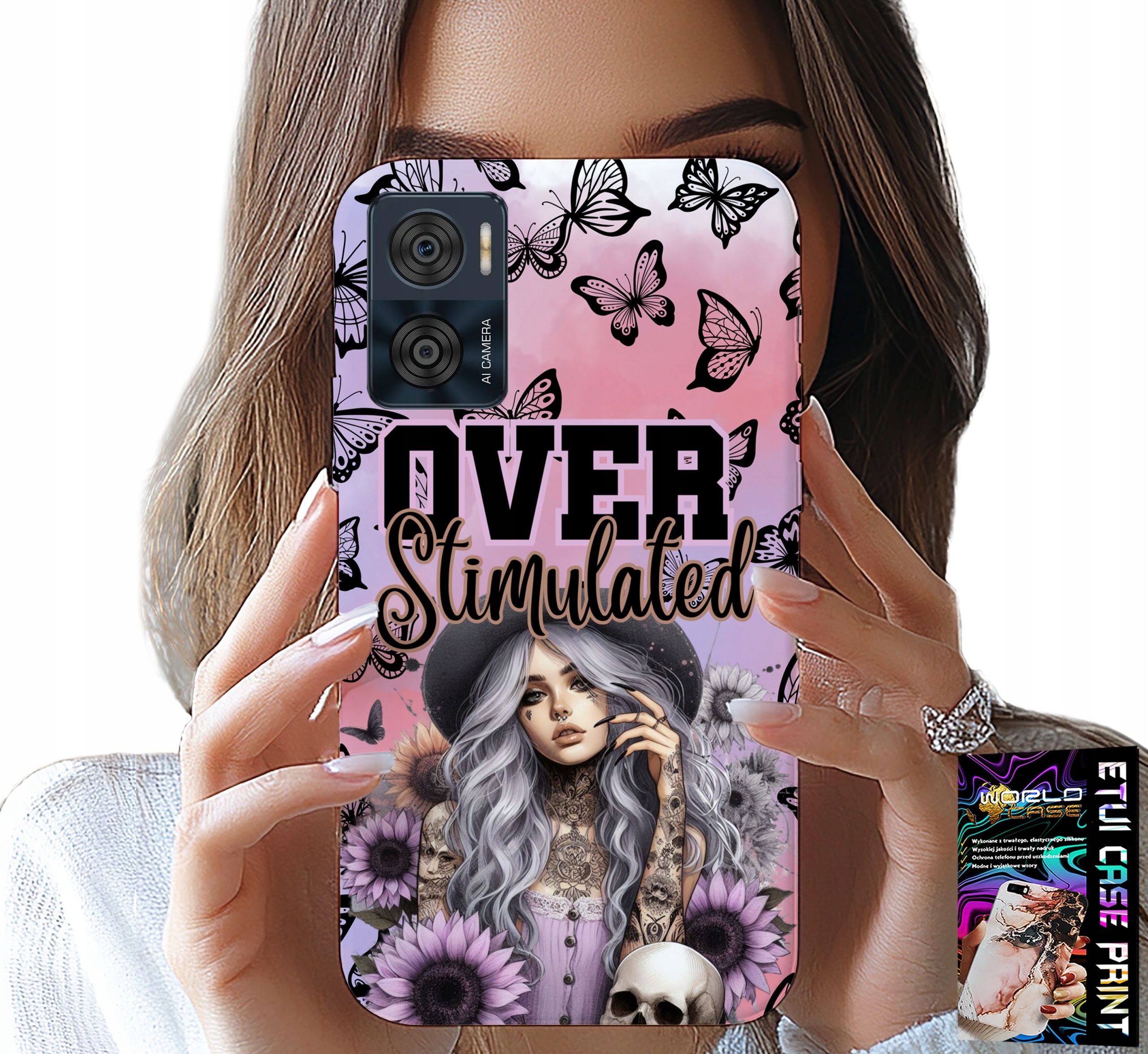 ETUI DO MOTOROLA MOTO E22 / E22I - OVER STIMULATED, NASTOLETNIE WZORY, CASE