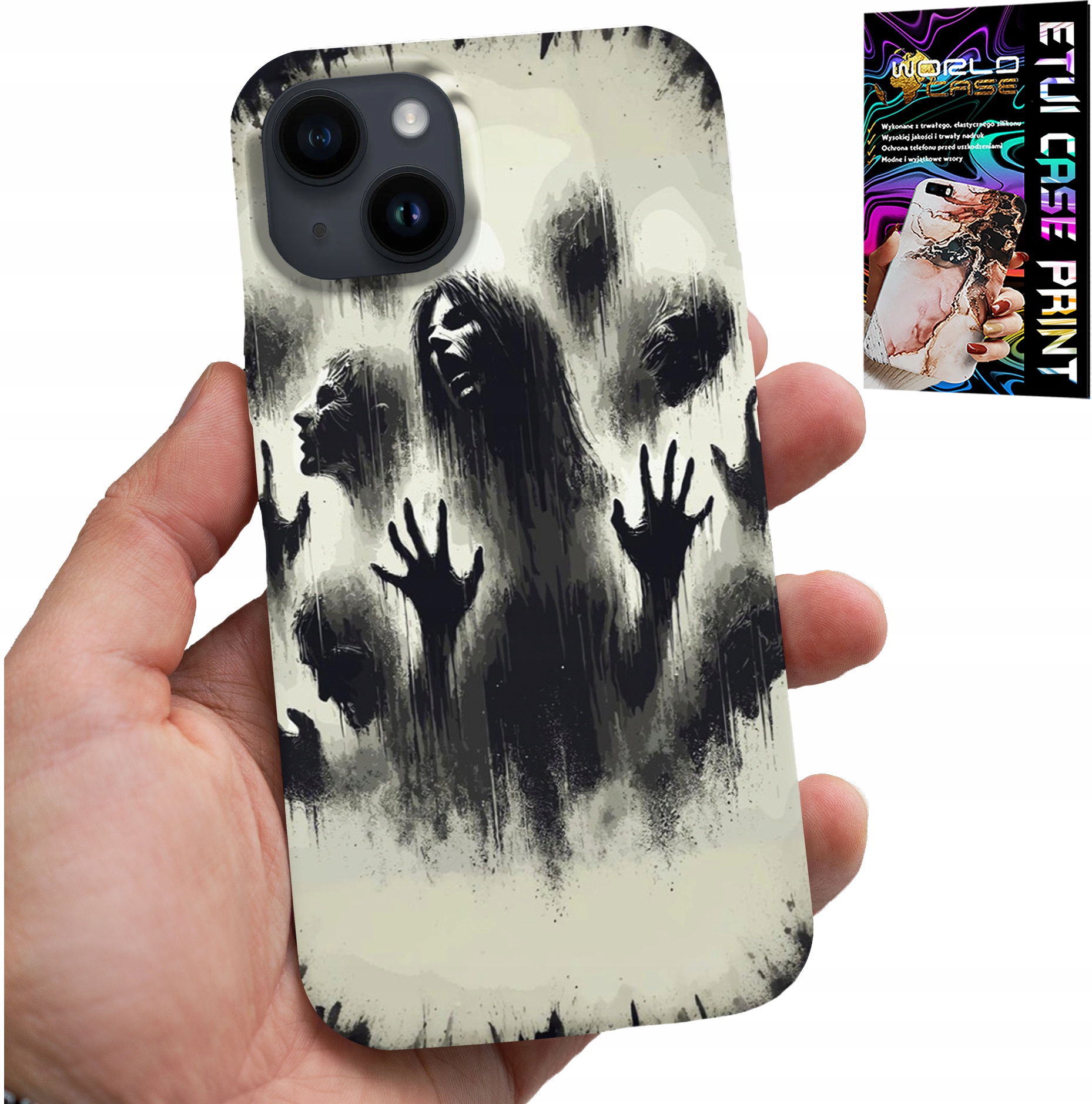 ETUI DO IPHONE 15 - ŻYWE TRUPY THE WALKING DEAD ZOMBI +SZKŁO
