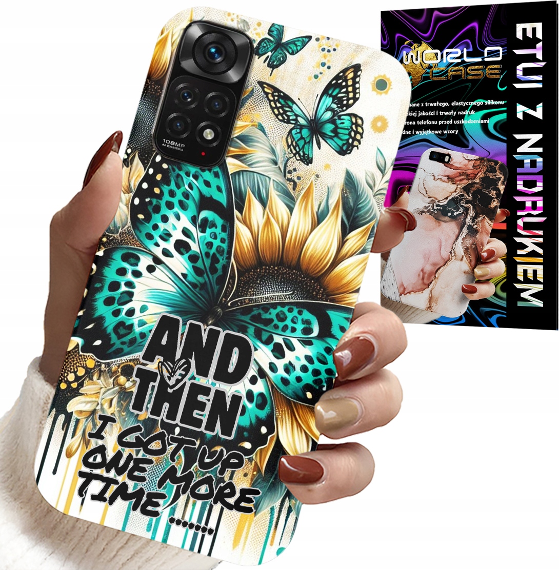 ETUI DO XIAOMI NOTE 11 / 11S - AND THEN I GOT UP, KOBIECE WZORY + FOLIA