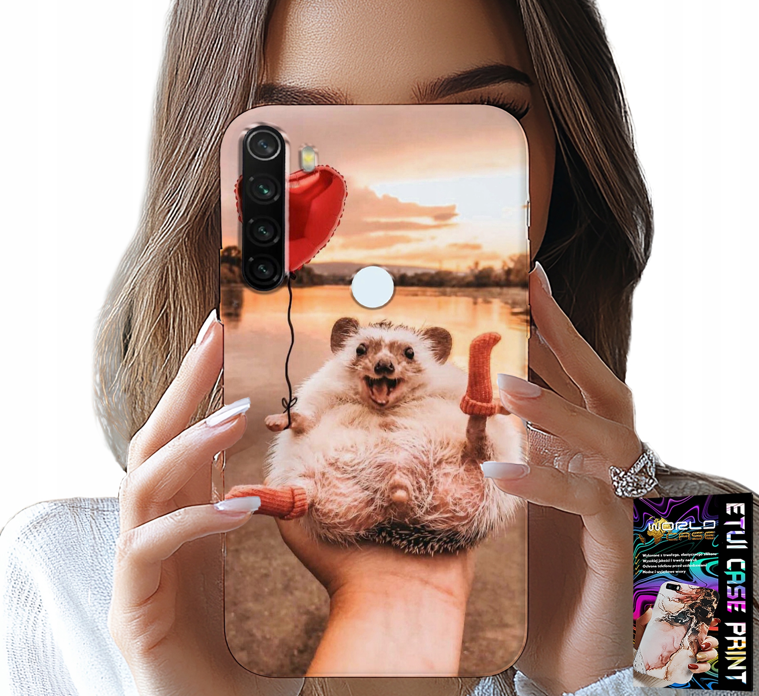 ETUI DO XIAOMI NOTE 8T - Z NADRUKIEM SŁODKI JEŻYK PIGMEJSKI, CASE