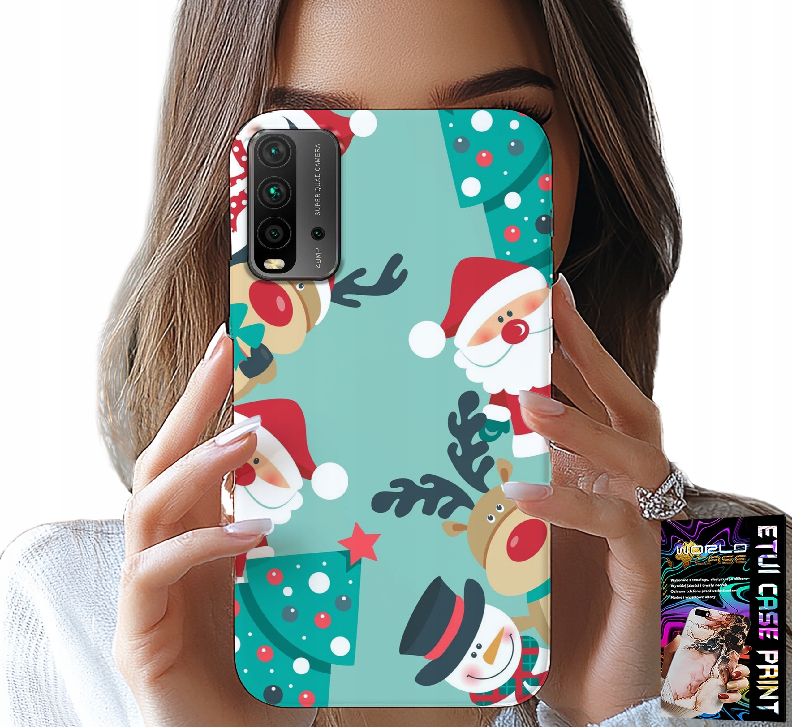 ETUI DO XIAOMI REDMI 9T - MIKOŁAJ, RENIFER BAŁWAN ŚWIĄTECZNE WZORY