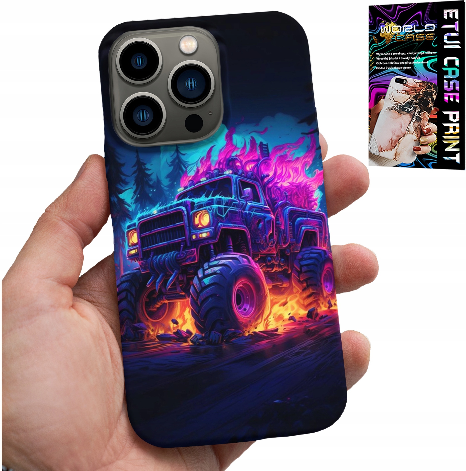 ETUI DO IPHONE 16 PRO - MONSTERTRUCK MEGA CIĘŻARÓWKA WZORY CASE