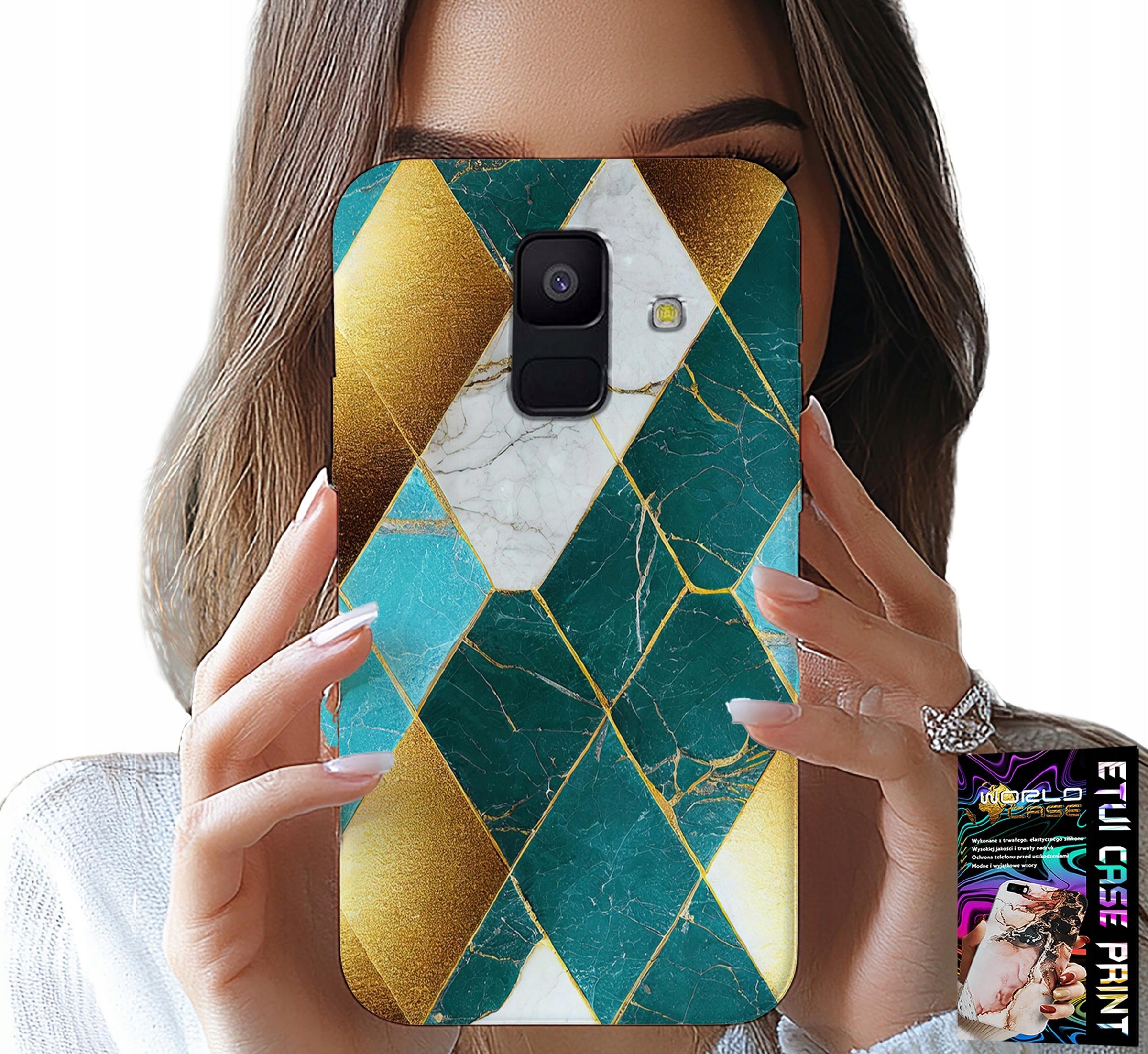 ETUI DO SAMSUNG A6 2018 - ELEGANCKIE MODNE WZORY CASE + FOLIA