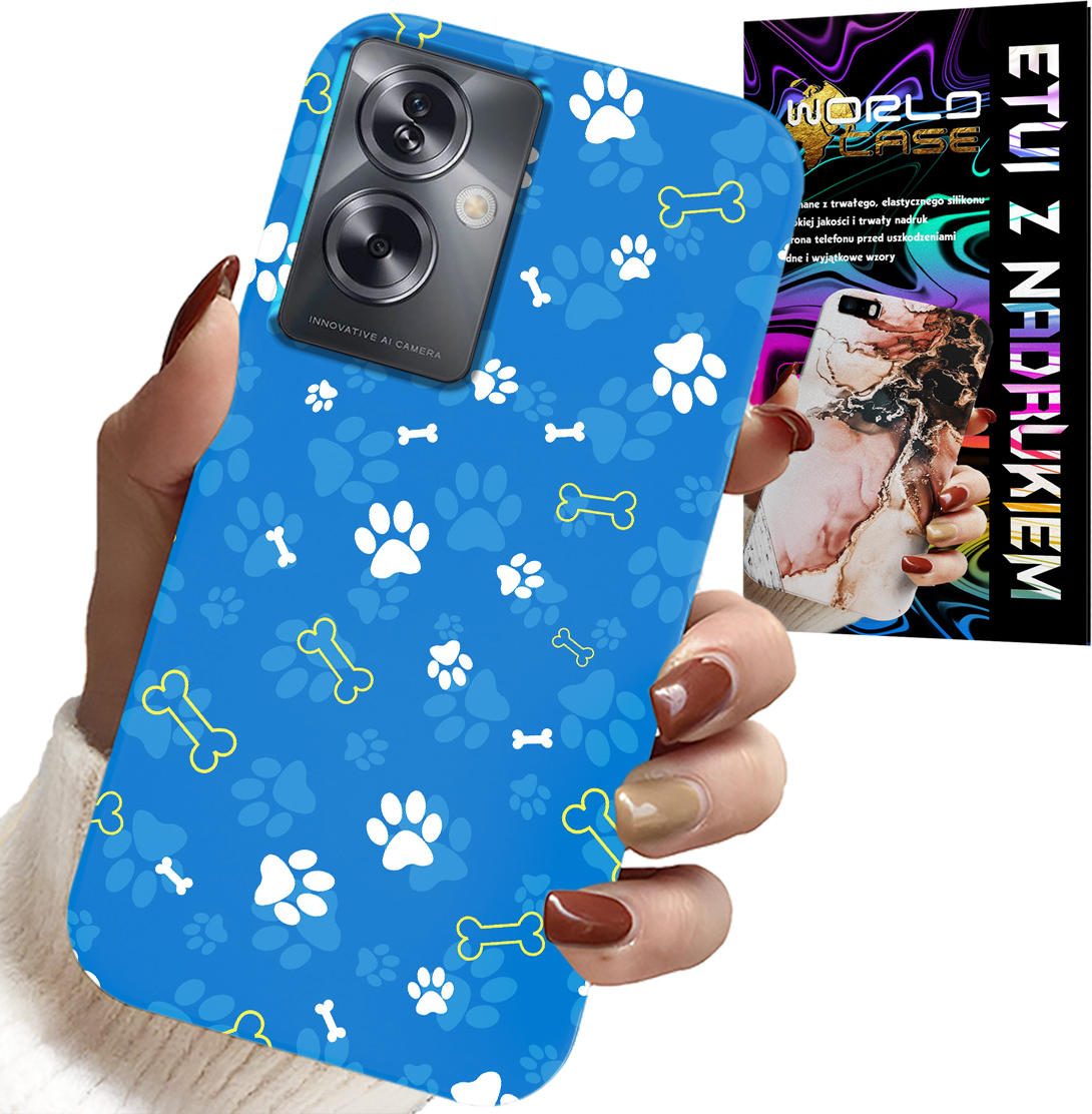 ETUI DO OPPO A79 5G - ŁAPKI KOŚCI PIES PATROL WZORY DLA DZIECI