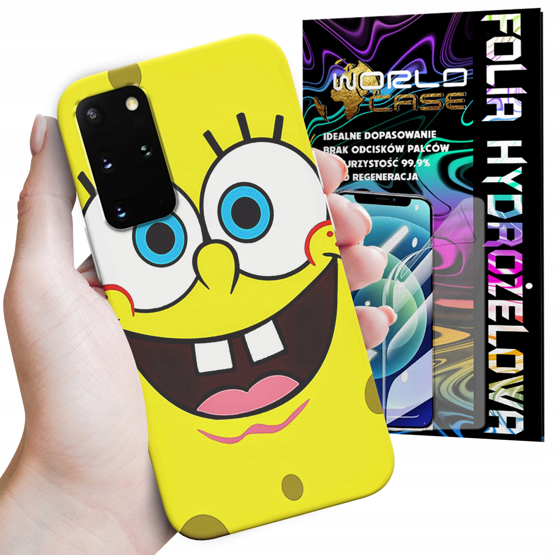 ETUI CASE DO SAMSUNG S20 PLUS - SPONGEBOB BAJKI GRY WYBÓR PLECKI + FOLIA