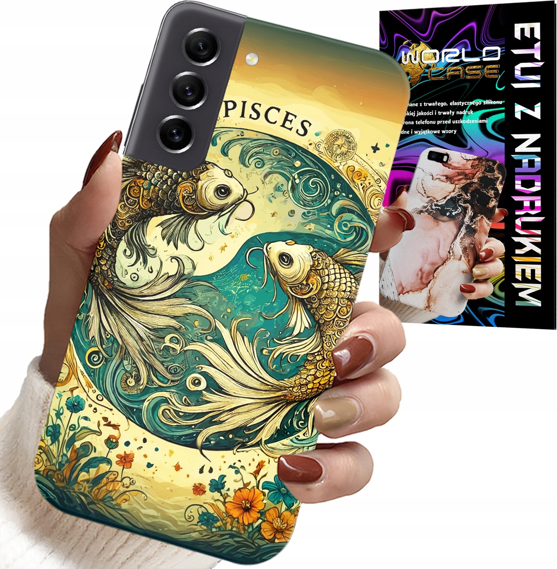 ETUI DO SAMSUNG GALAXY S21 FE - ZNAK ZODIAKU, RYBA ASTRONOMIA + FOLIA