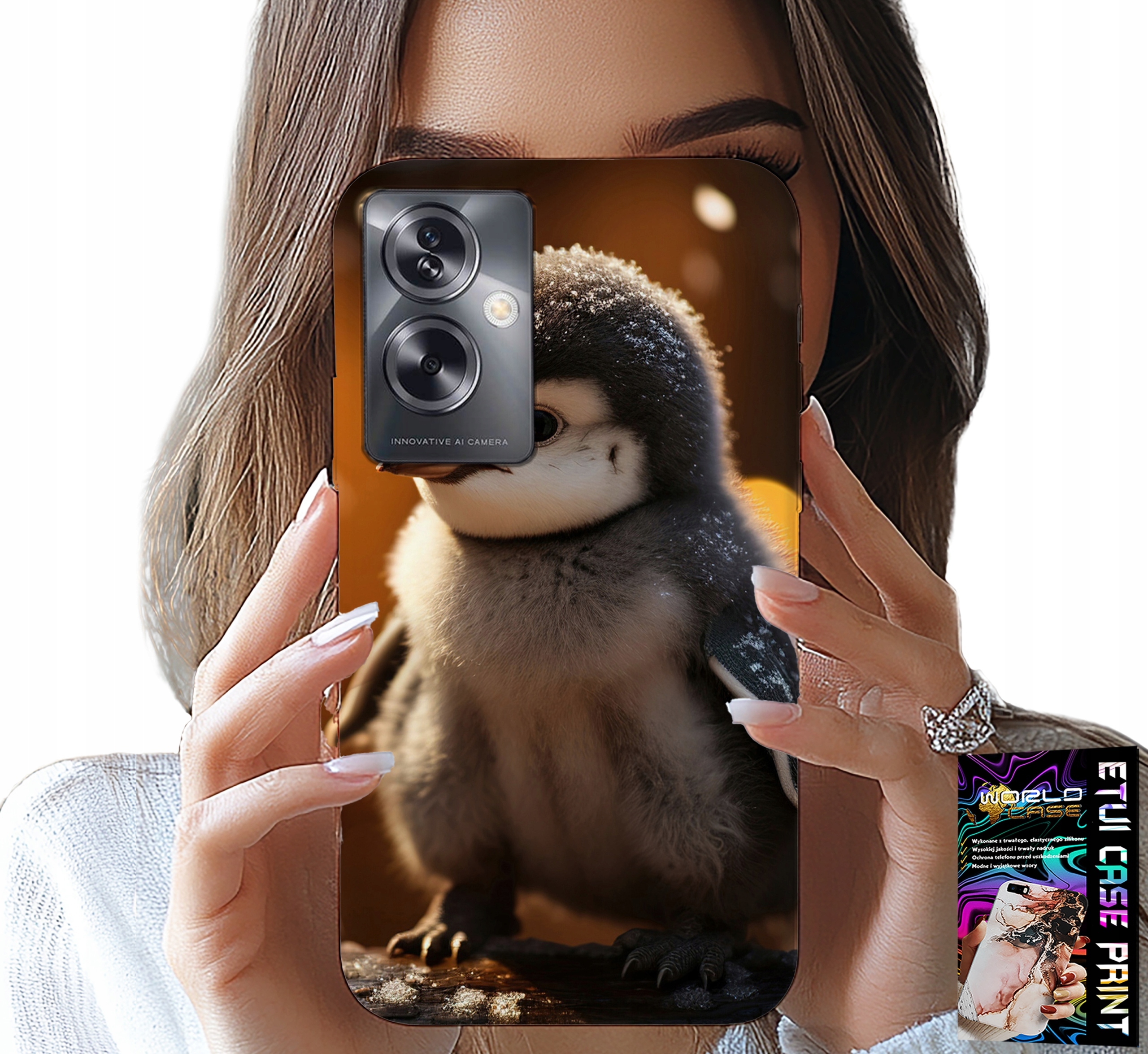 ETUI DO OPPO A79 5G - SŁODKI PINGWIN, TUPTAK, MADAGASKAR WZORY