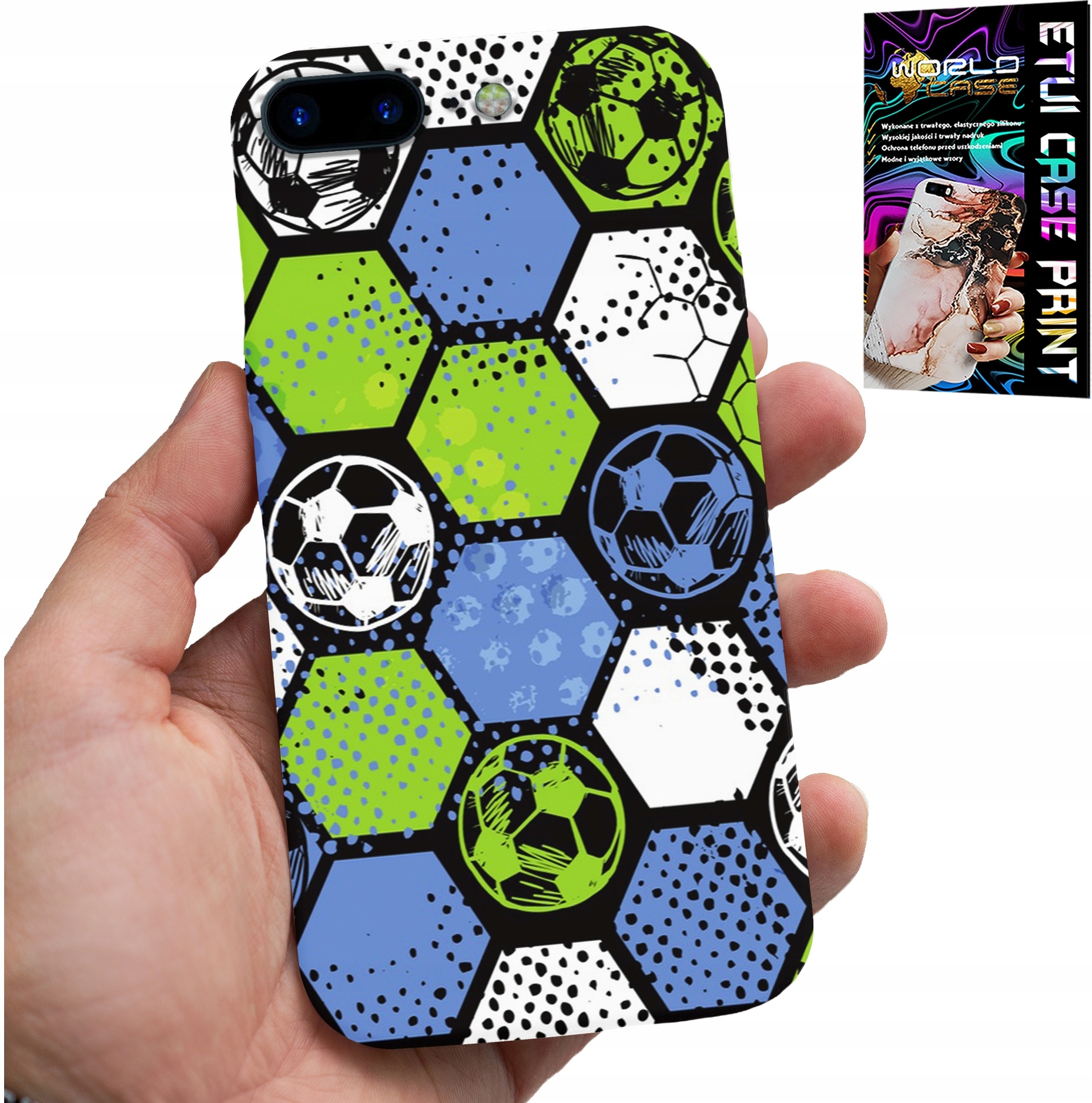 ETUI DO IPHONE ( 7 PLUS ) - PIŁKARSKIE WZORY PLECKÓW FOOTBALL CASE
