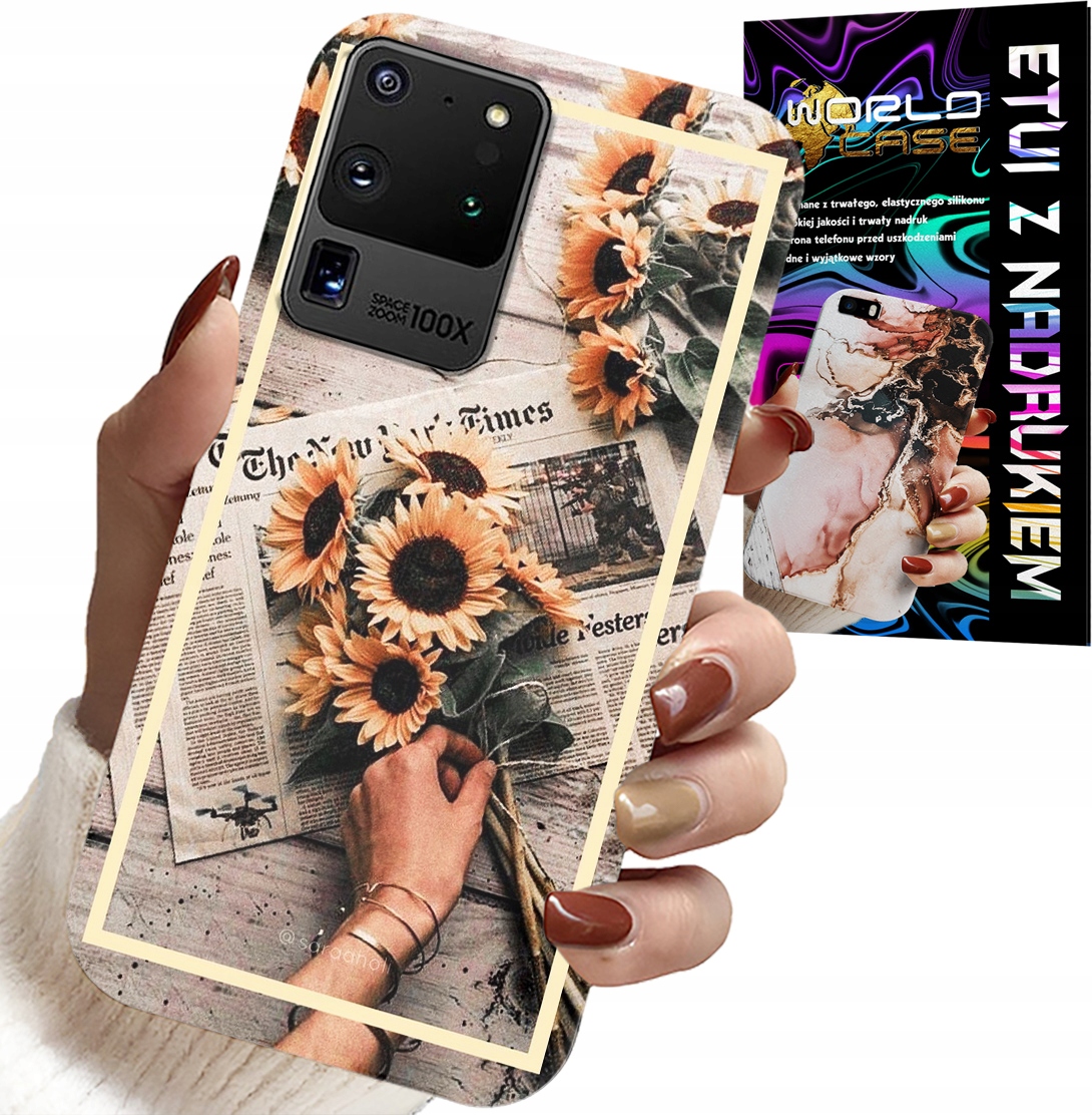 ETUI DO SAMSUNG GALAXY S20 Ultra - KWIATISTY WZÓR SŁONECZNIK SŁONECZNIKI