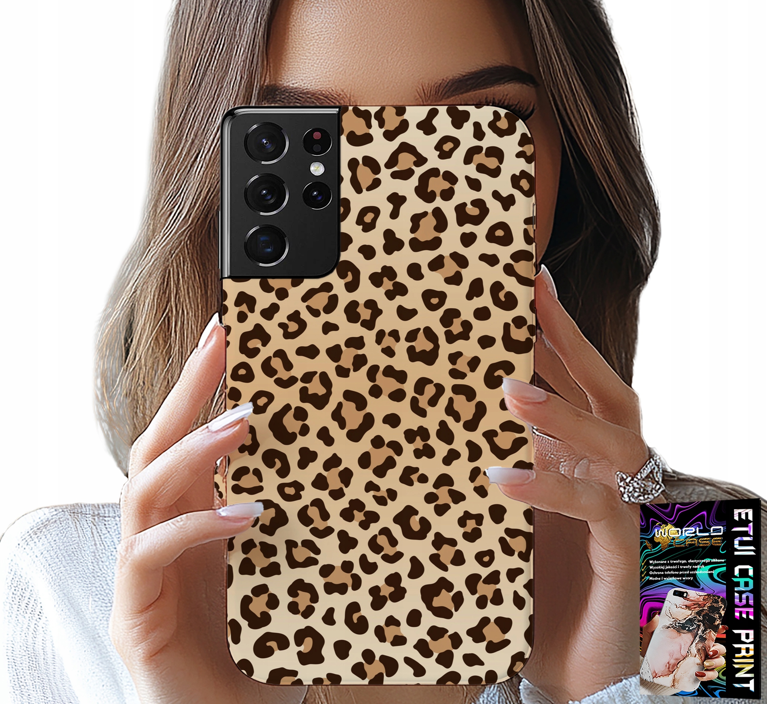 ETUI DO SAMSUNG GALAXY S21 Ultra - PLECKI W PANTERKĘ MODNE KOBIECE WZORY