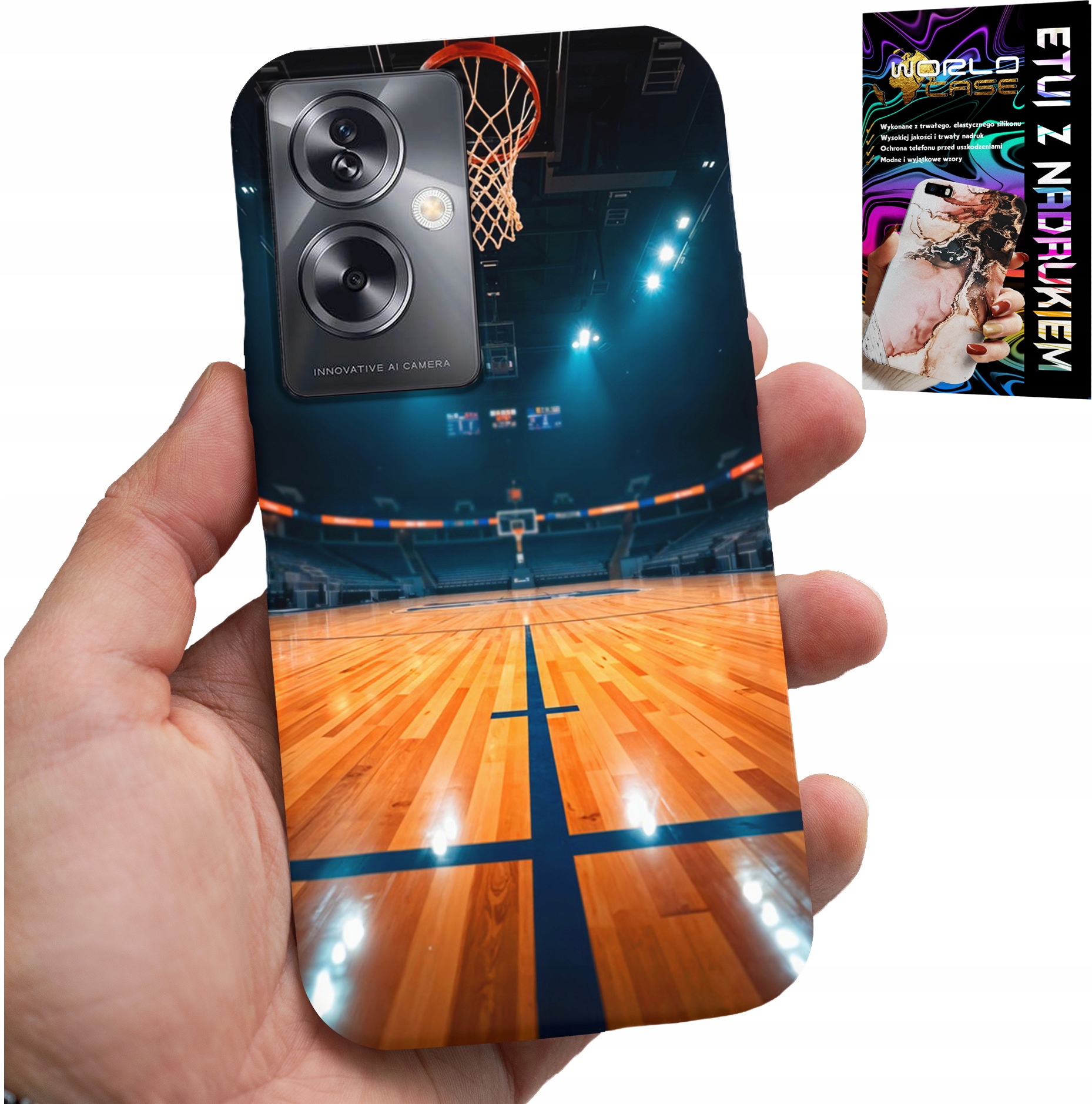 ETUI DO OPPO A79 5G - KOSZYKÓWKA NBA BOISKO, KOSZ FAN WZORY