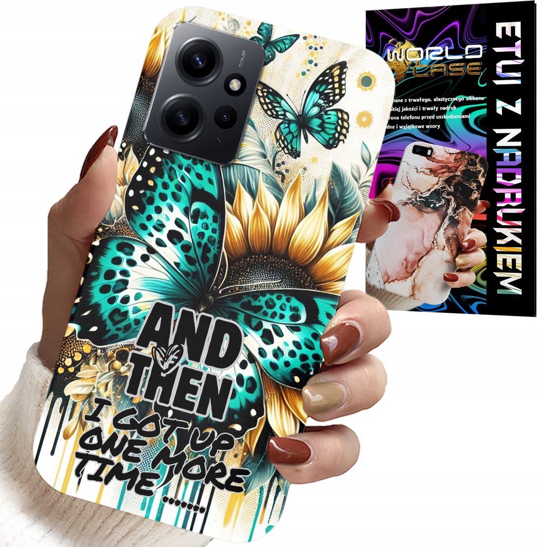 ETUI DO XIAOMI NOTE 12 4G - AND THEN I GOT UP, KOBIECE WZORY + FOLIA