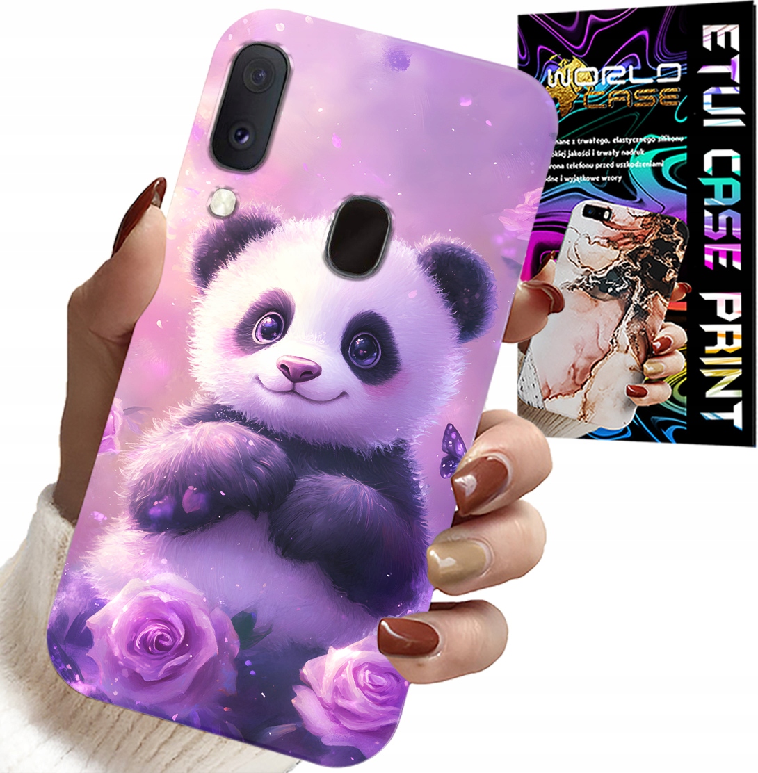 ETUI DO SAMSUNG GALAXY A20E - SŁODKA PANDA WZORY DLA DZIECI + SZKŁO