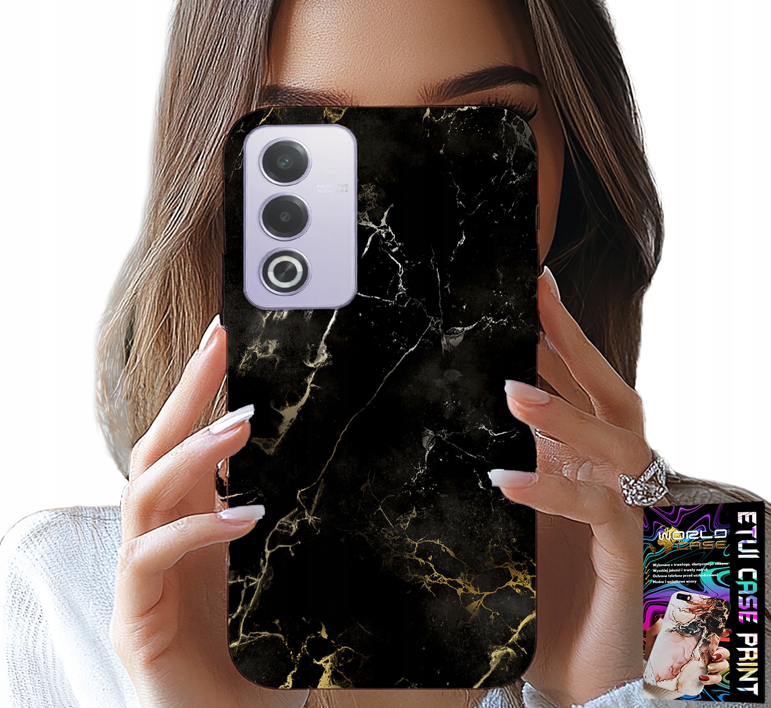 ETUI DO OPPO A80 5G - KAMIENNE ELEGANCKIE WZORY FUTERAŁ CASE