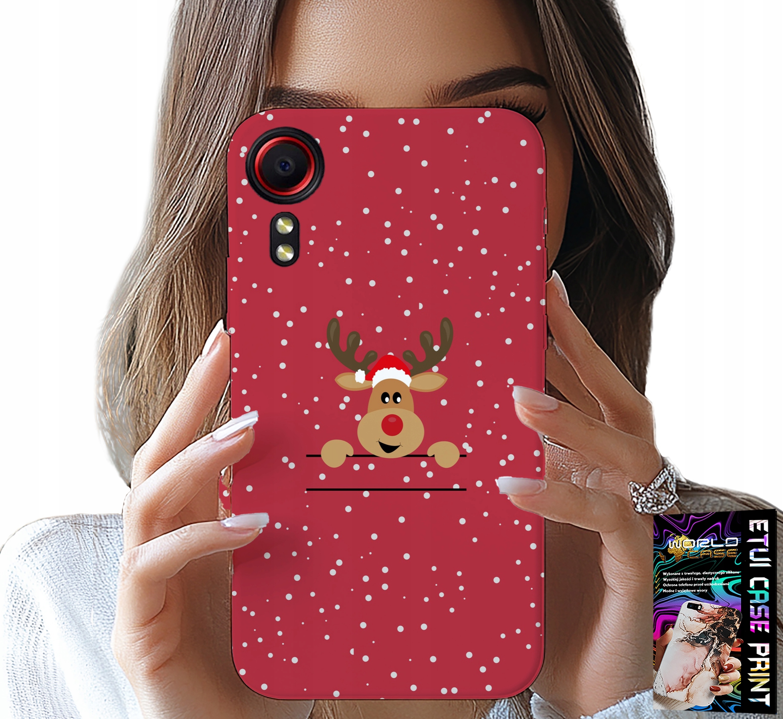 ETUI DO SAMSUNG GALAXY XCOVER 7 - ŚWIĄTECZNY RENIFER MIKOŁAJ ŚWIĘTA +SZKŁO