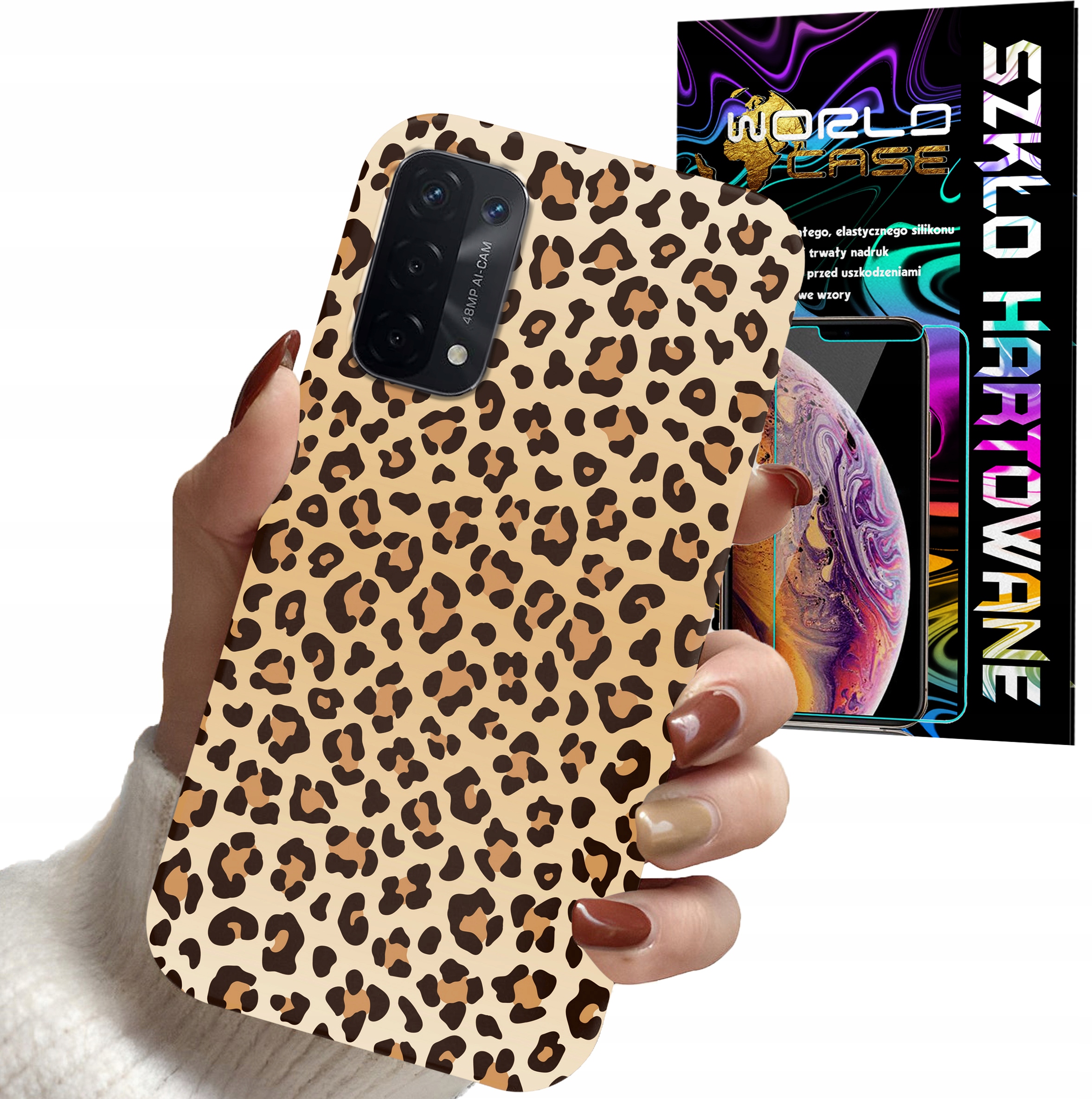 ETUI DO OPPO A54 5G A74 5G - PANTERKA WZORKI MODNE WZORY DLA KOBIET + SZKŁO