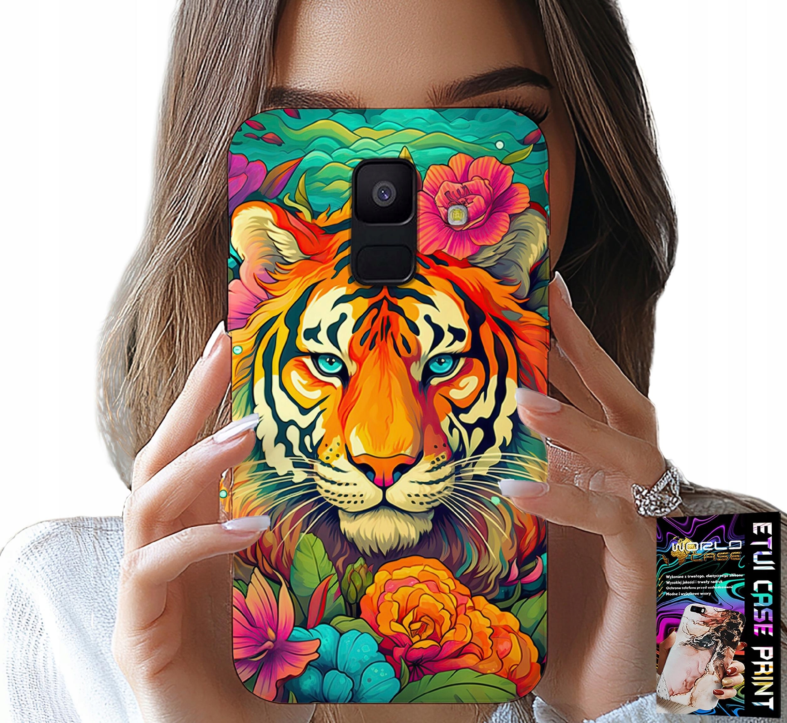 ETUI DO SAMSUNG A6 2018 - ZWIERZĘCE WZORY TYGRYS TYGRYSEK CASE