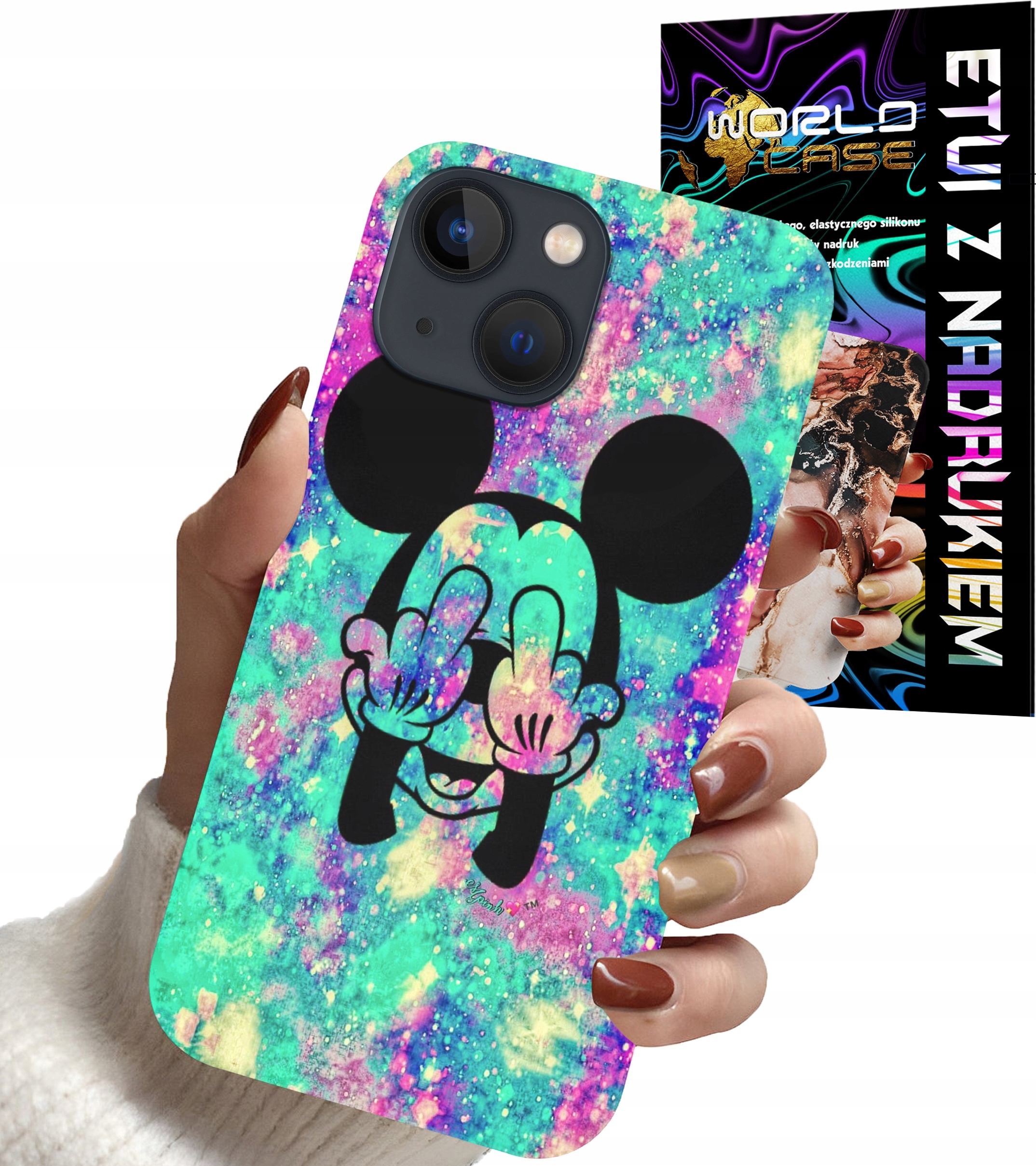 ETUI CASE DO IPHONE 13 - MYSZKA MINNIE DAMSKIE WZORY PLECKI