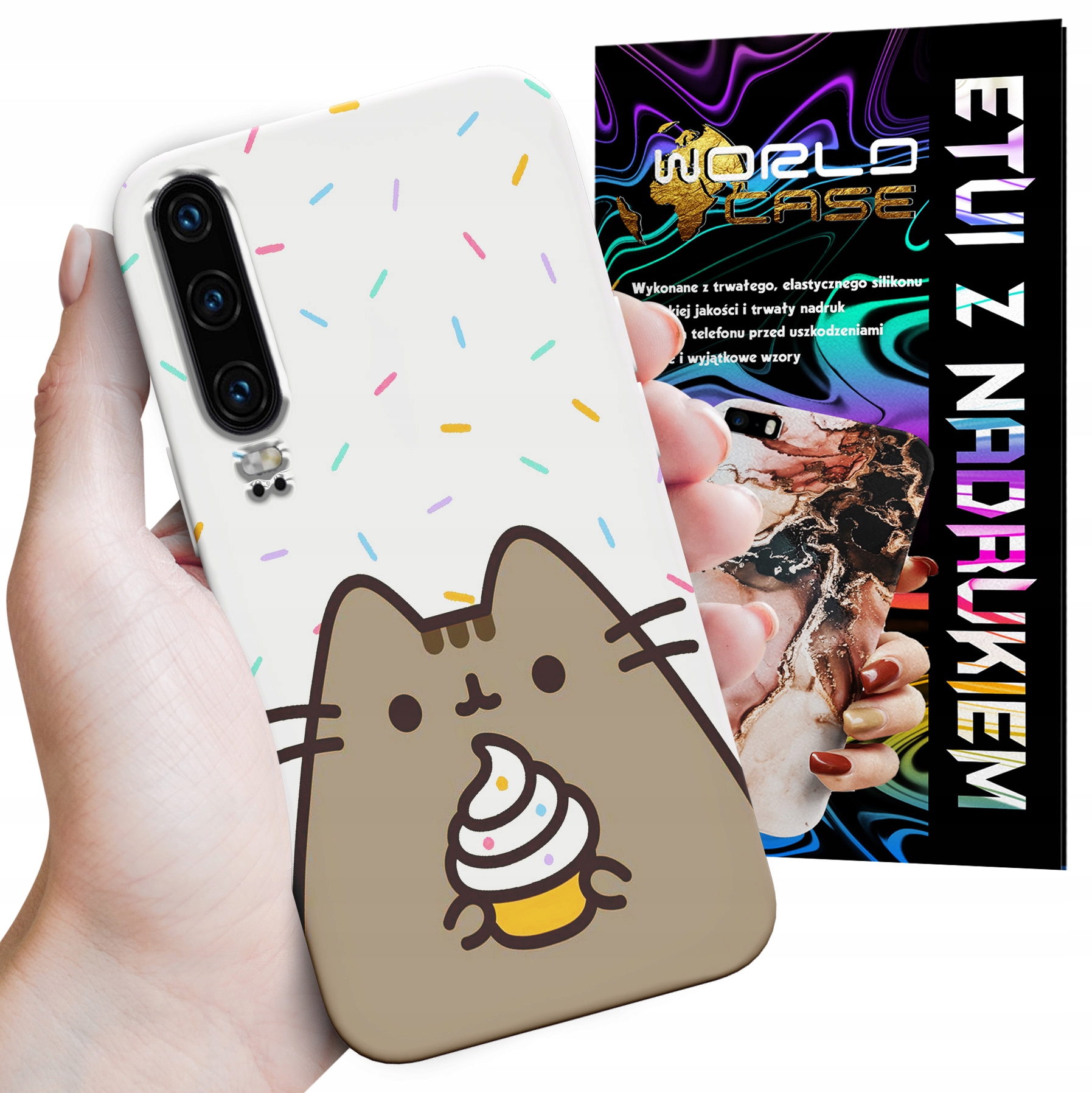 ETUI CASE DO HUAWEI P30 - SŁODKI KOTEK KOT OBUDOWA PLECKI