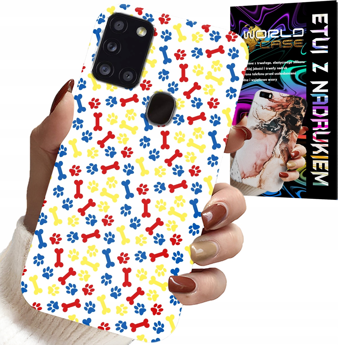 ETUI DO SAMSUNG GALAXY A21s - ŁAPKI KOŚCI PIES PATROL BAJKI + SZKŁO