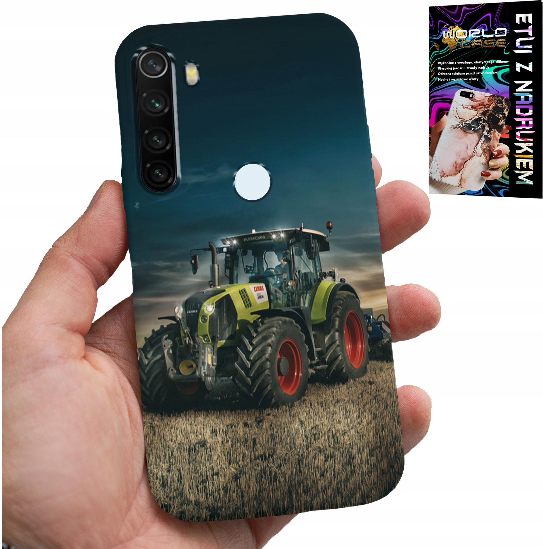 ETUI DO XIAOMI NOTE 8T - TRAKTOR CIĄGNIK ROLNICZY PLECKI, WZORY