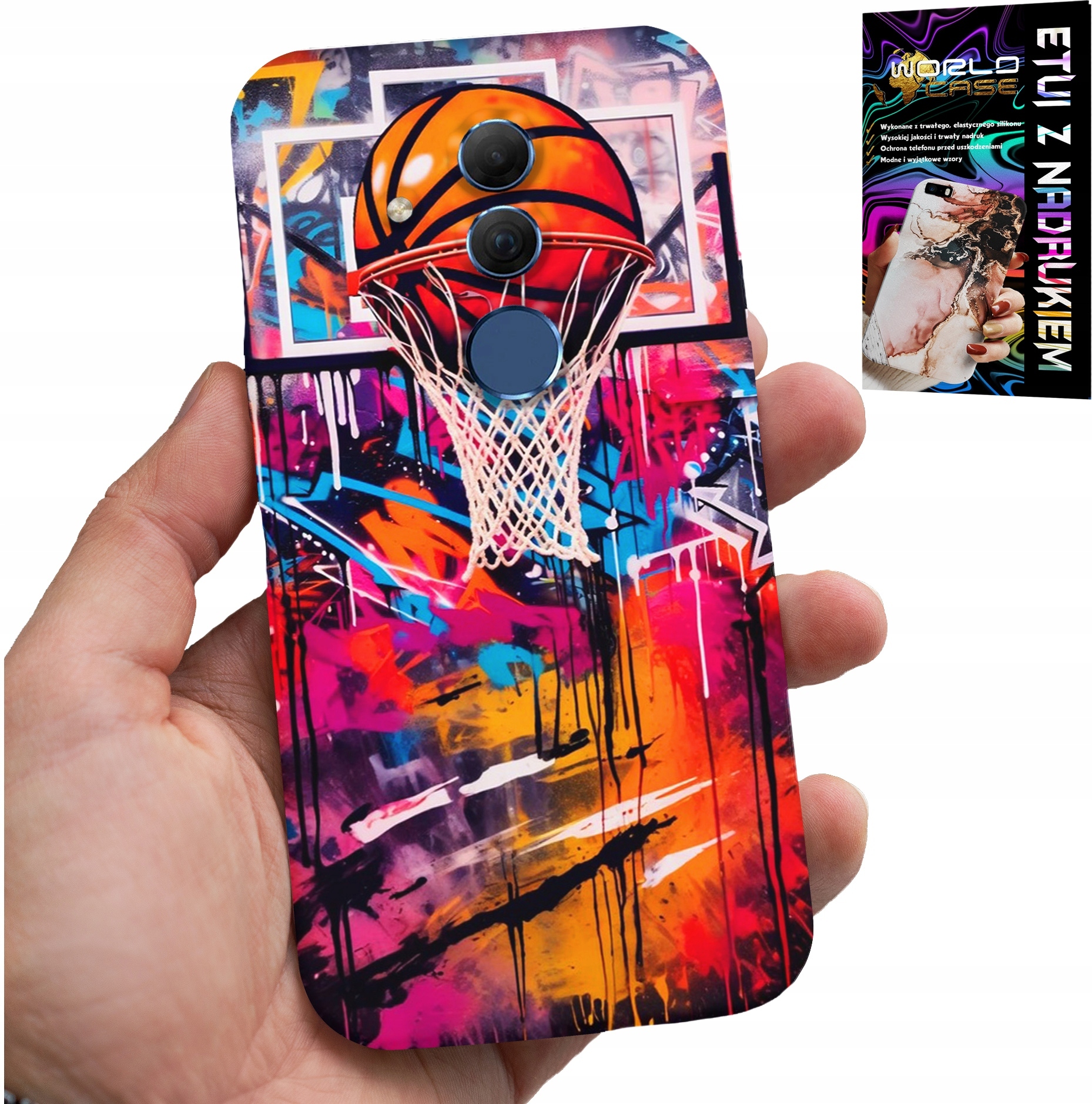 ETUI DO HUAWEI MATE 20 LITE - KOSZYKÓWKA NBA ULICZNE GRAFFITI KOSZ FAN