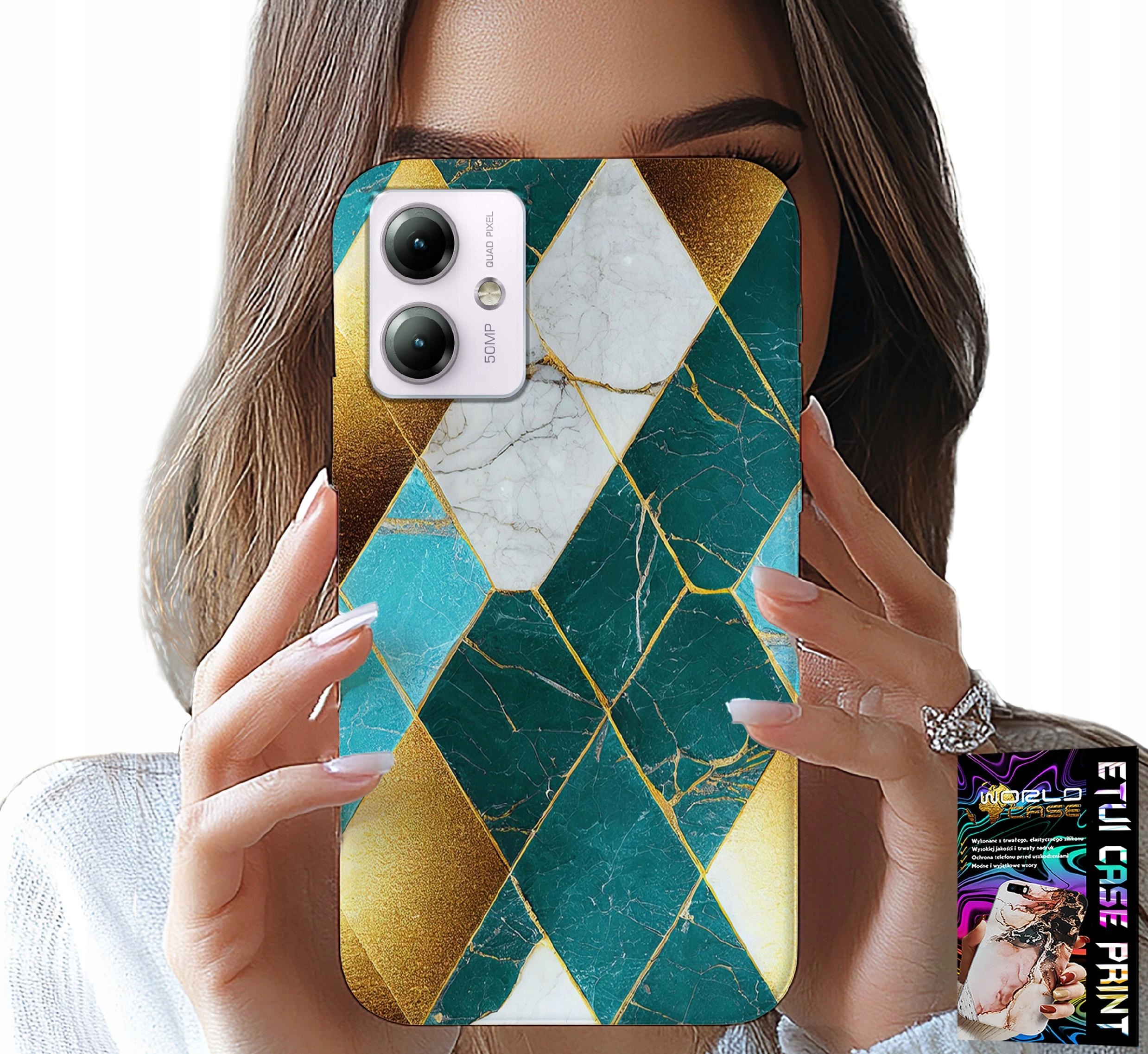 ETUI DO MOTOROLA MOTO G14 - ELEGANCKIE MODNE WZORY CASE + FOLIA
