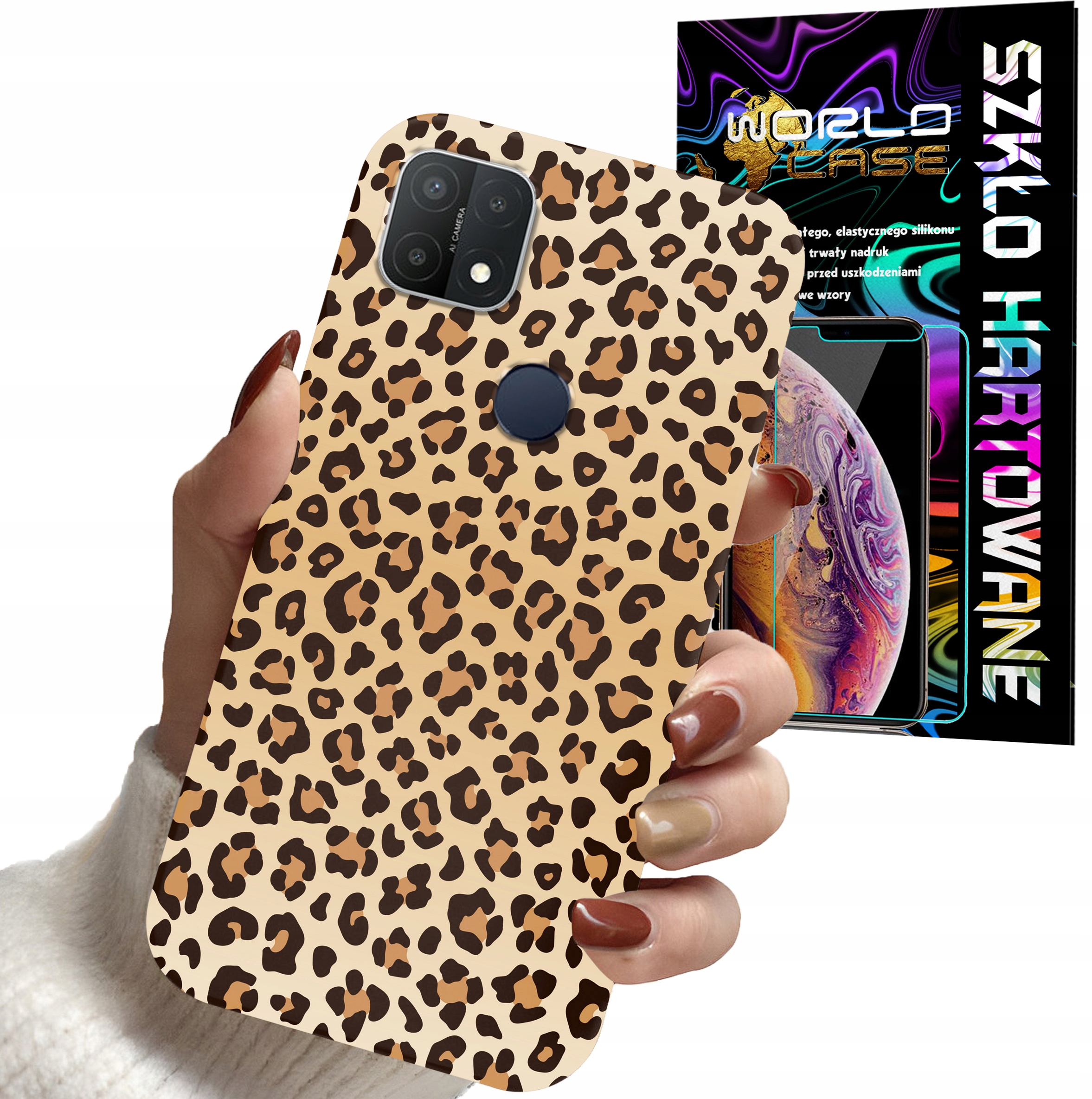 ETUI DO OPPO A15 (A15s) - PANTERKA WZORKI MODNE WZORY DLA KOBIET + SZKŁO